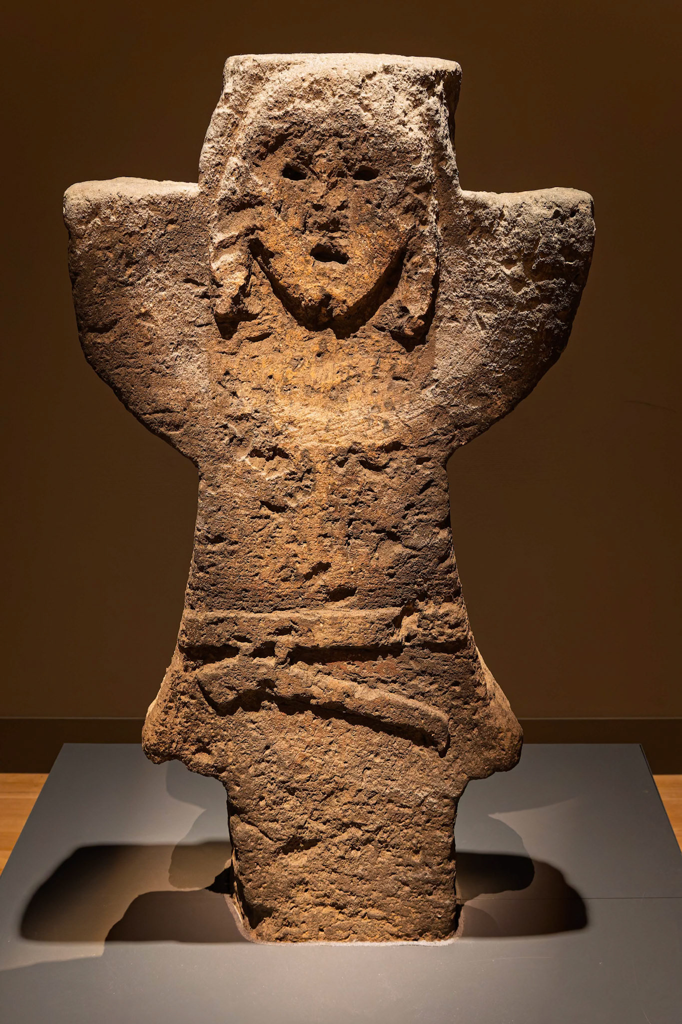 Warrior, Sekijin (Stone Tomb Figure) from Iwatoyama Tumulus, Yame-Shi, Fukuoka Kolfun period, 6th Century display at the Tokyo National Museum in Tokyo, Japan
