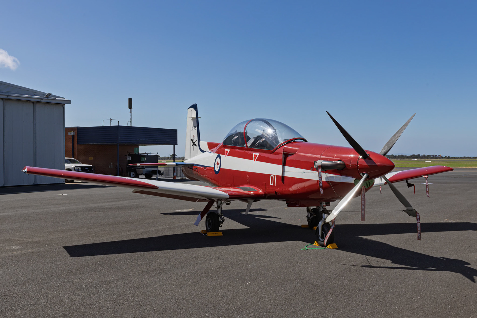 Pilatus PC-9 at the RAAF Museum Point Cook in Victoria, Australia
