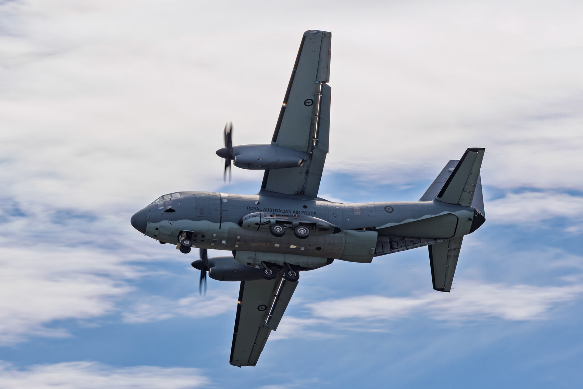Royal Australian Air Force Alenia C-27J Spartan [A34-001] on display at the Richmond Airshow in New South Wales, Australia