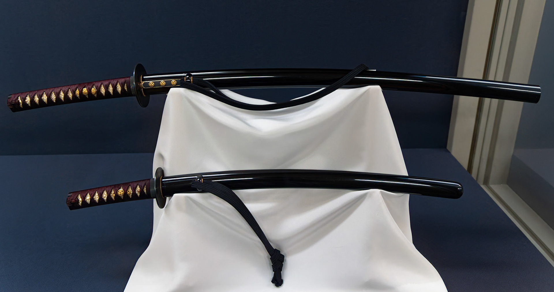 Pair of Sword Mountings (Daisho) from Edo Period 19th Century on display at the Tokyo National Museum in Tokyo, Japan