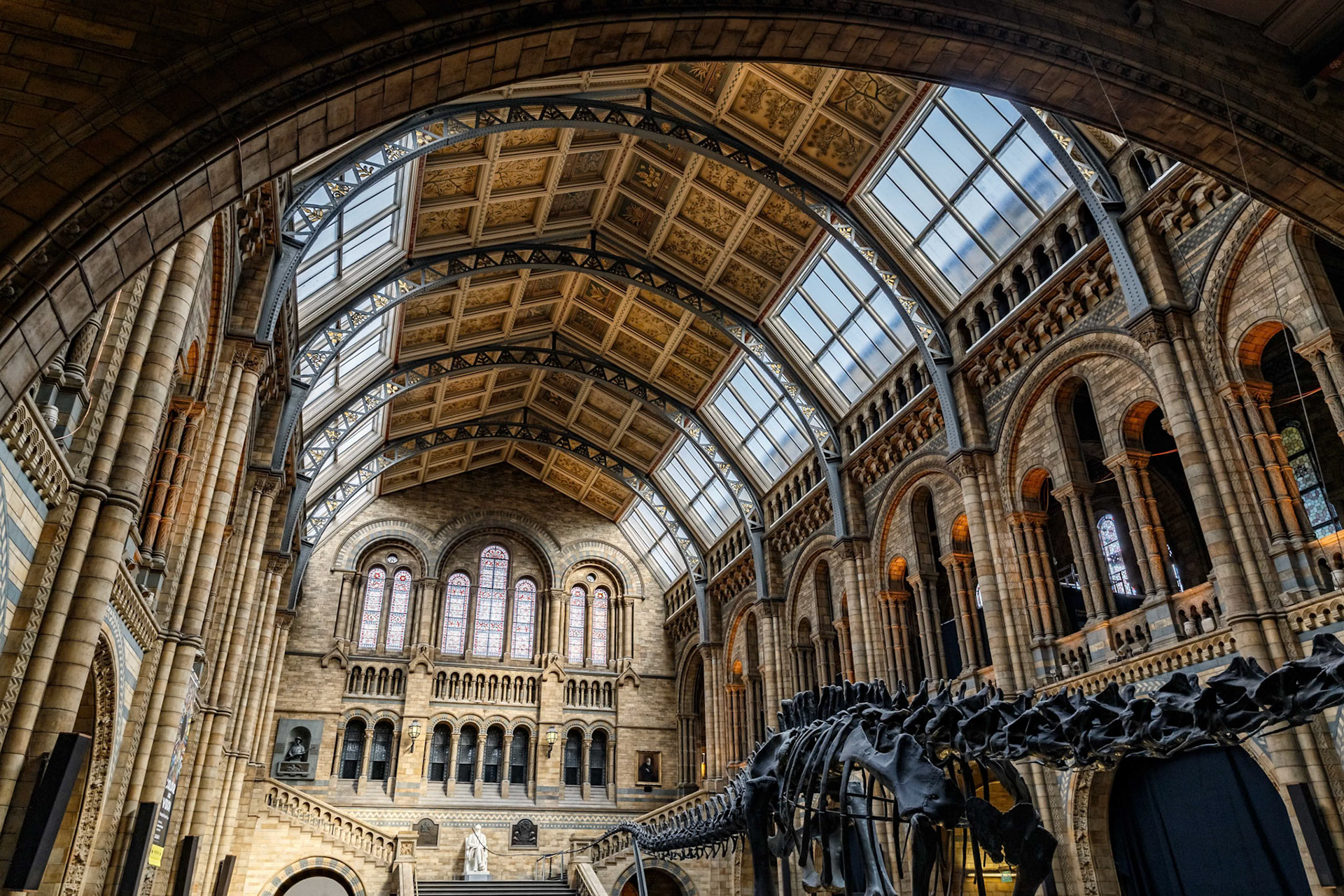 Inside the Natural History Museum in London, England