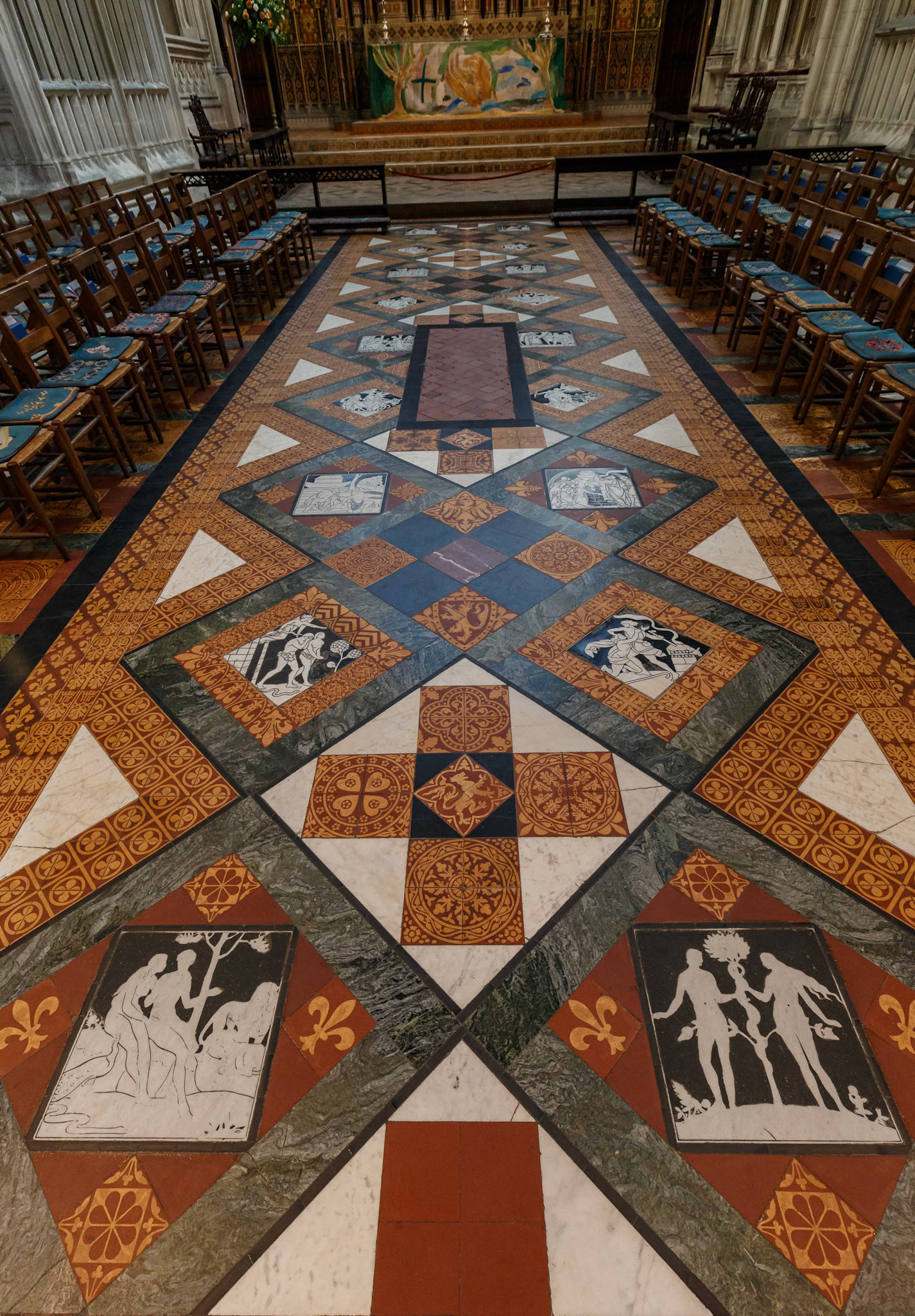 Inside the Gloucester Cathedral in Gloucester, England