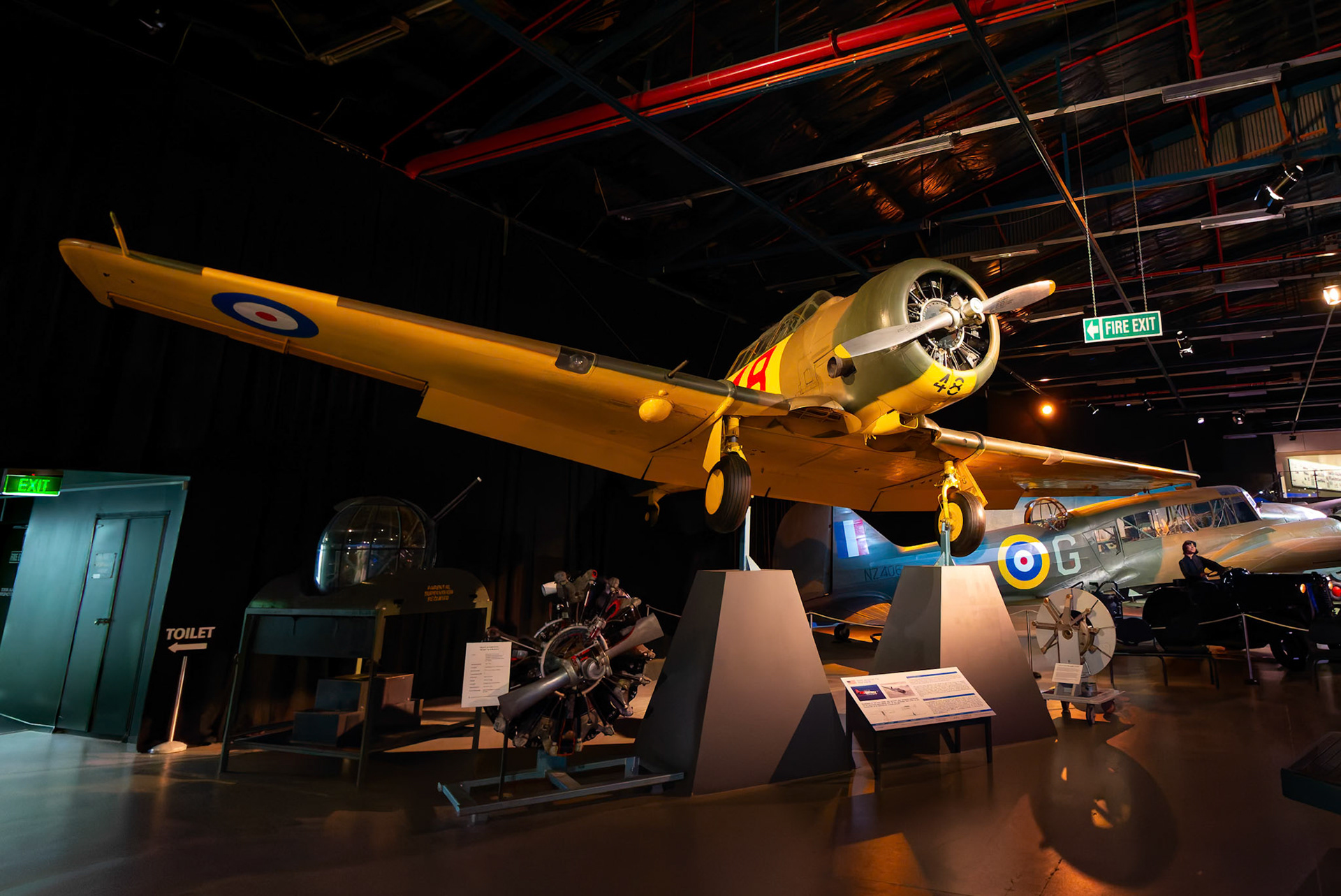 North American T-6 Harvard on display at the Air Force Museum of New Zealand in Christchurch, New Zealand.