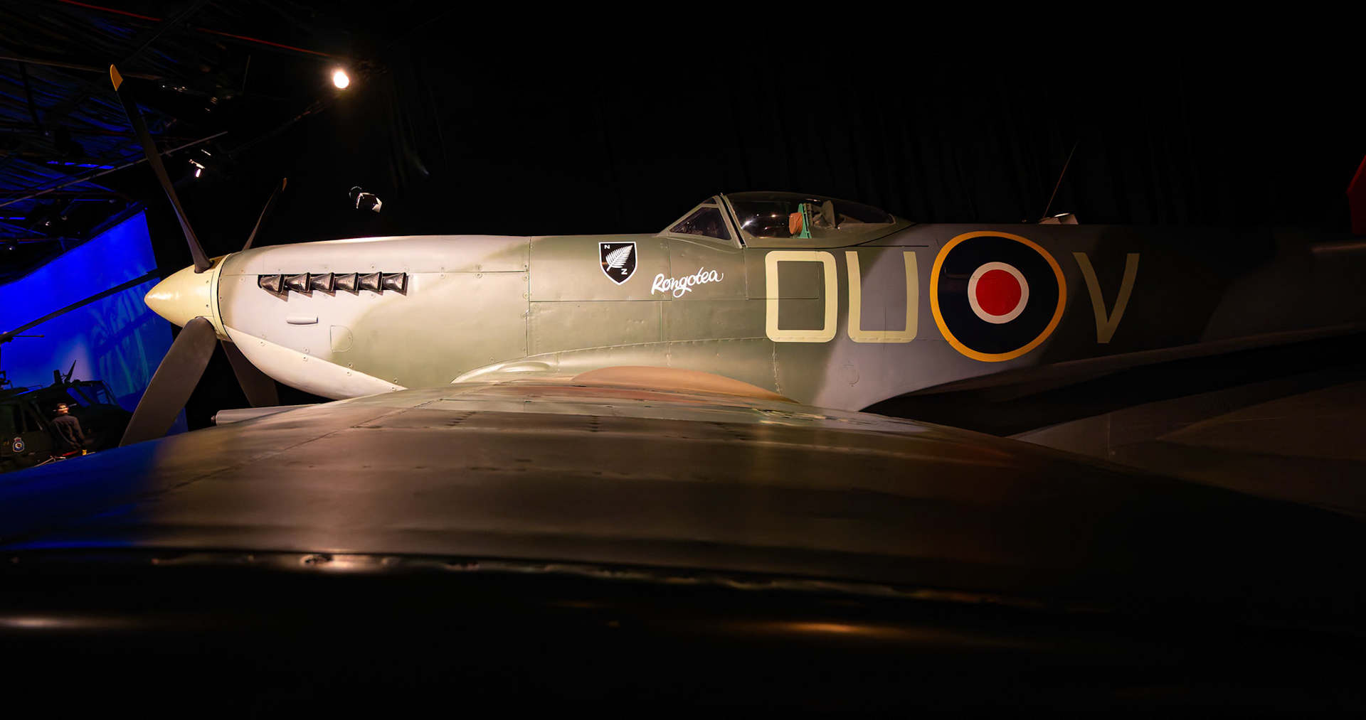 Supermarine Spitfire Mk XVI on display at the Air Force Museum of New Zealand in Christchurch, New Zealand.