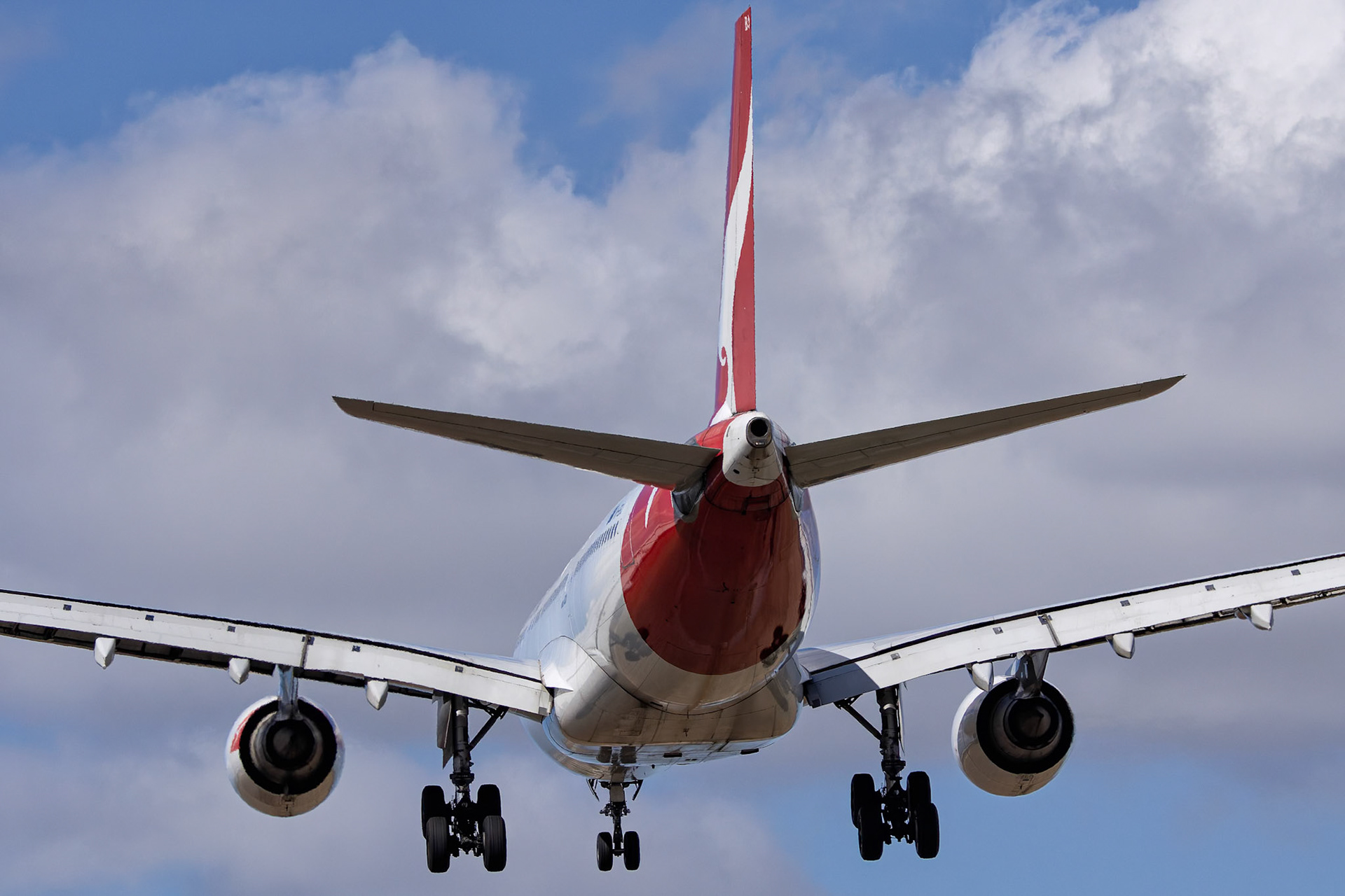 Qantas Airbus A330-202 [VH-EBJ] Arriving from Perth at Melbourne International Airport, Australia