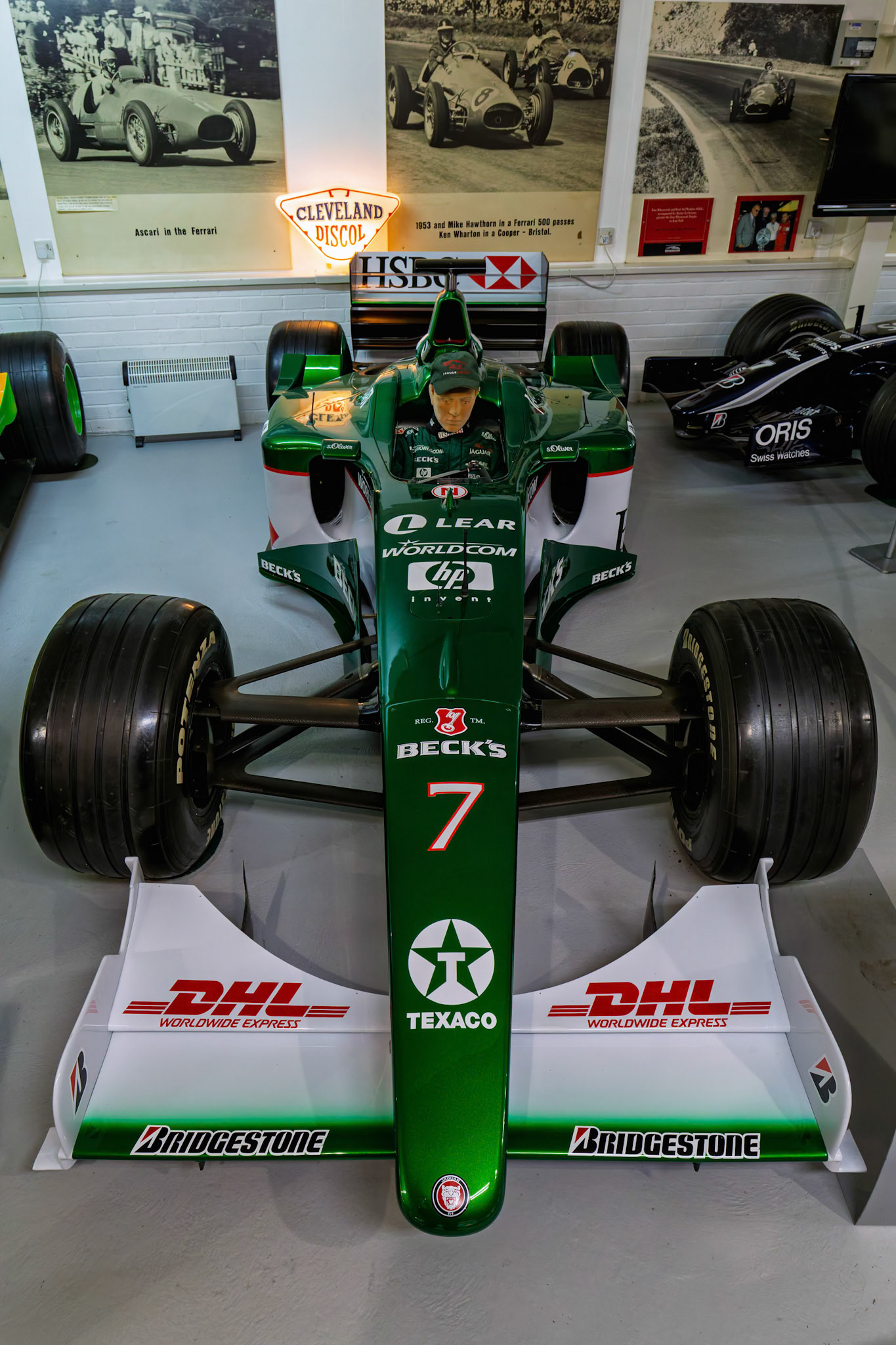 2000 Jaguar R1 Formula 1 car at Donington Park Museum, England
