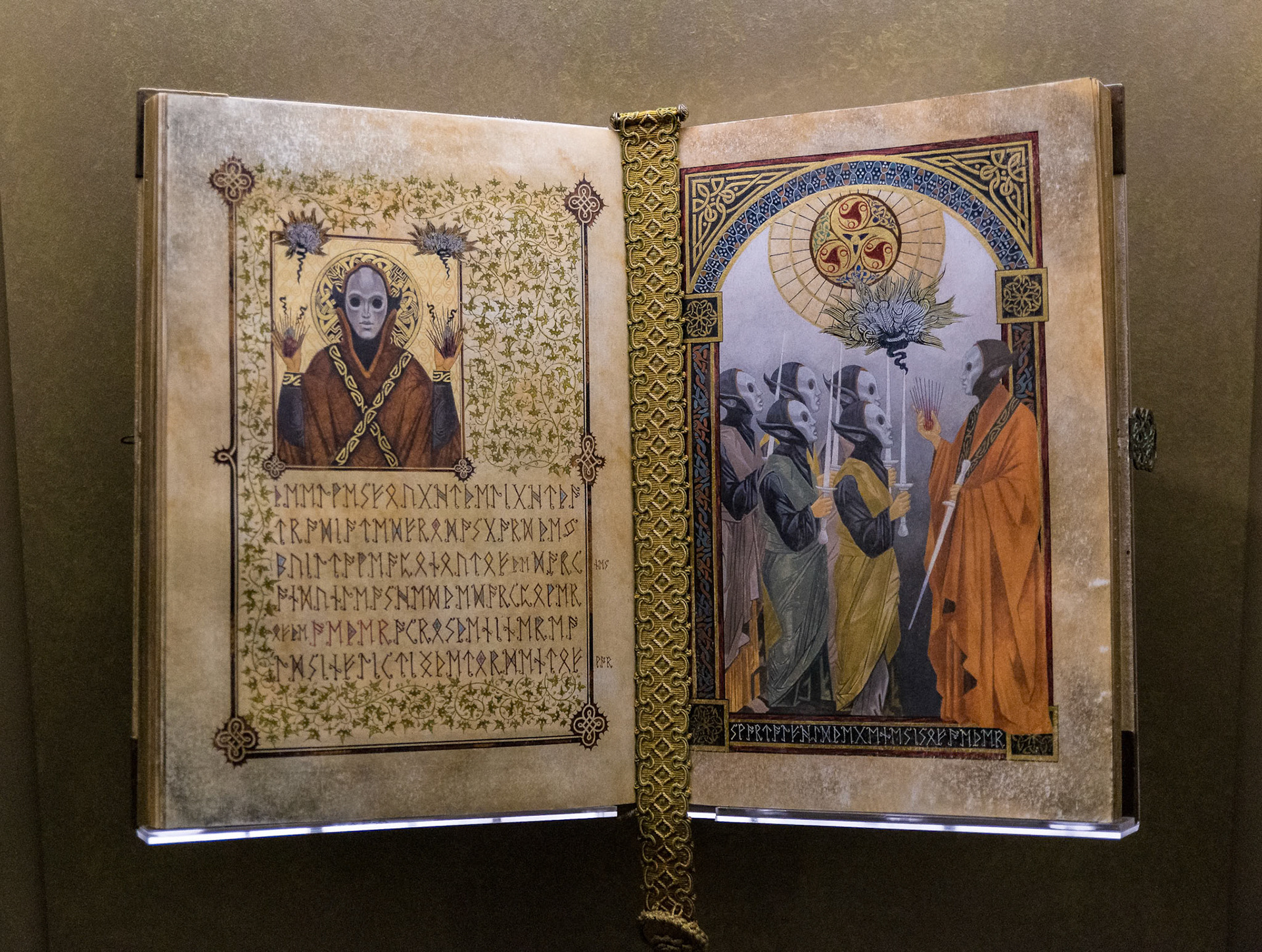 A book prop from the Thor movie at GOMA for the Marvel Exhibition, Brisbane