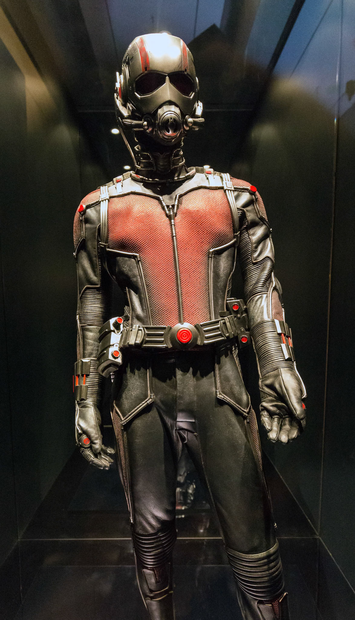Antman custome display at GOMA for the Marvel Exhibition, Brisbane