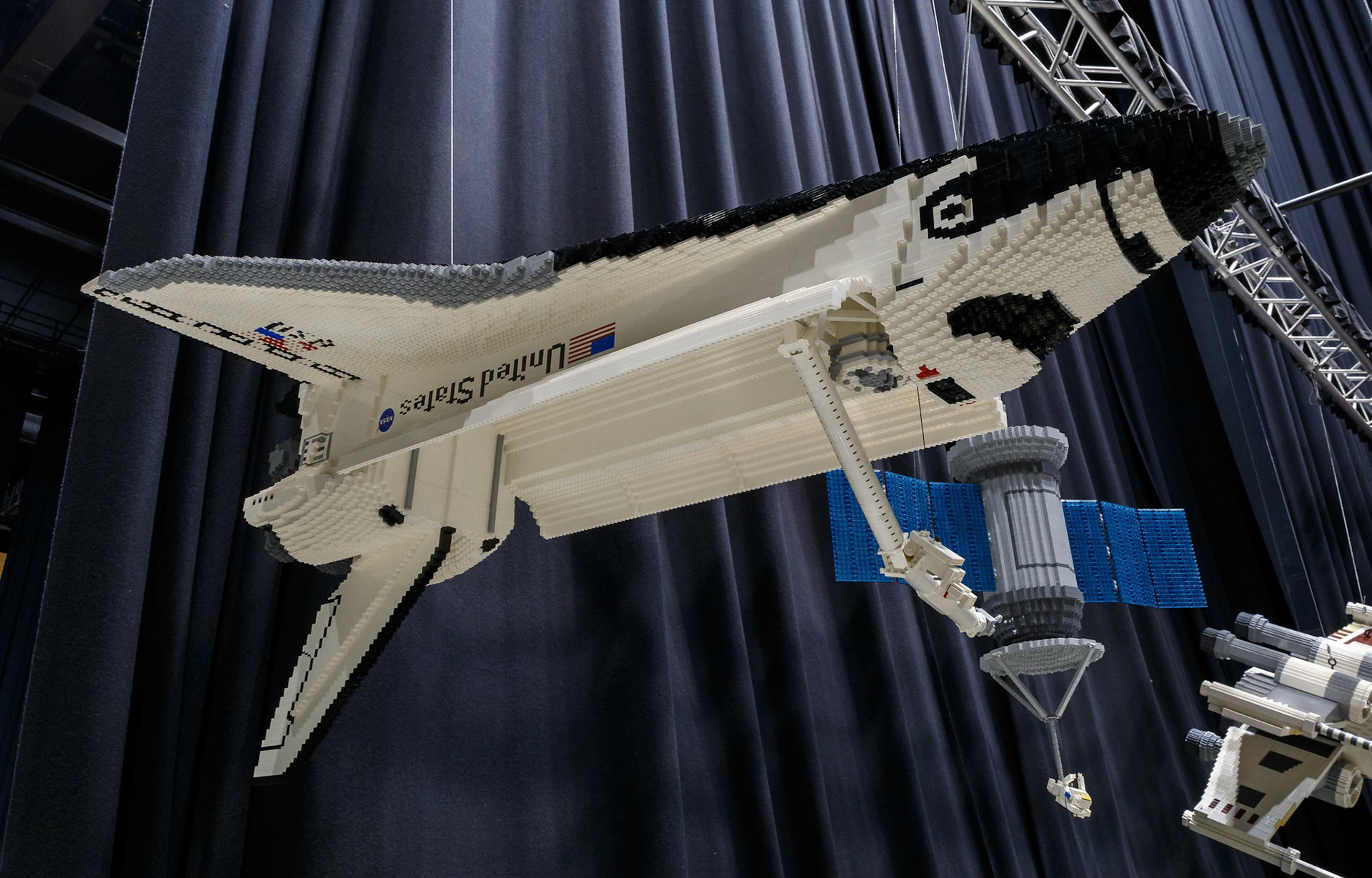 Space Shuttle Discovery Lego Creation at the Brickman Experience at the Gold Coast, Australia