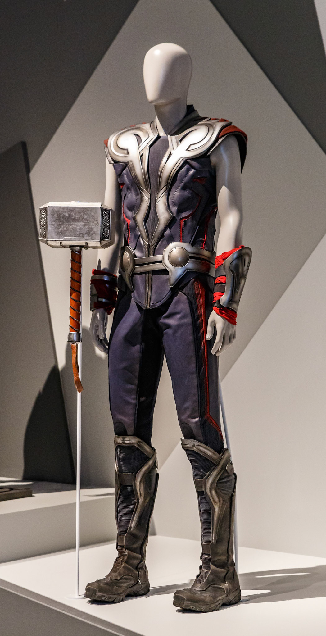Thor custome display at GOMA for the Marvel Exhibition, Brisbane