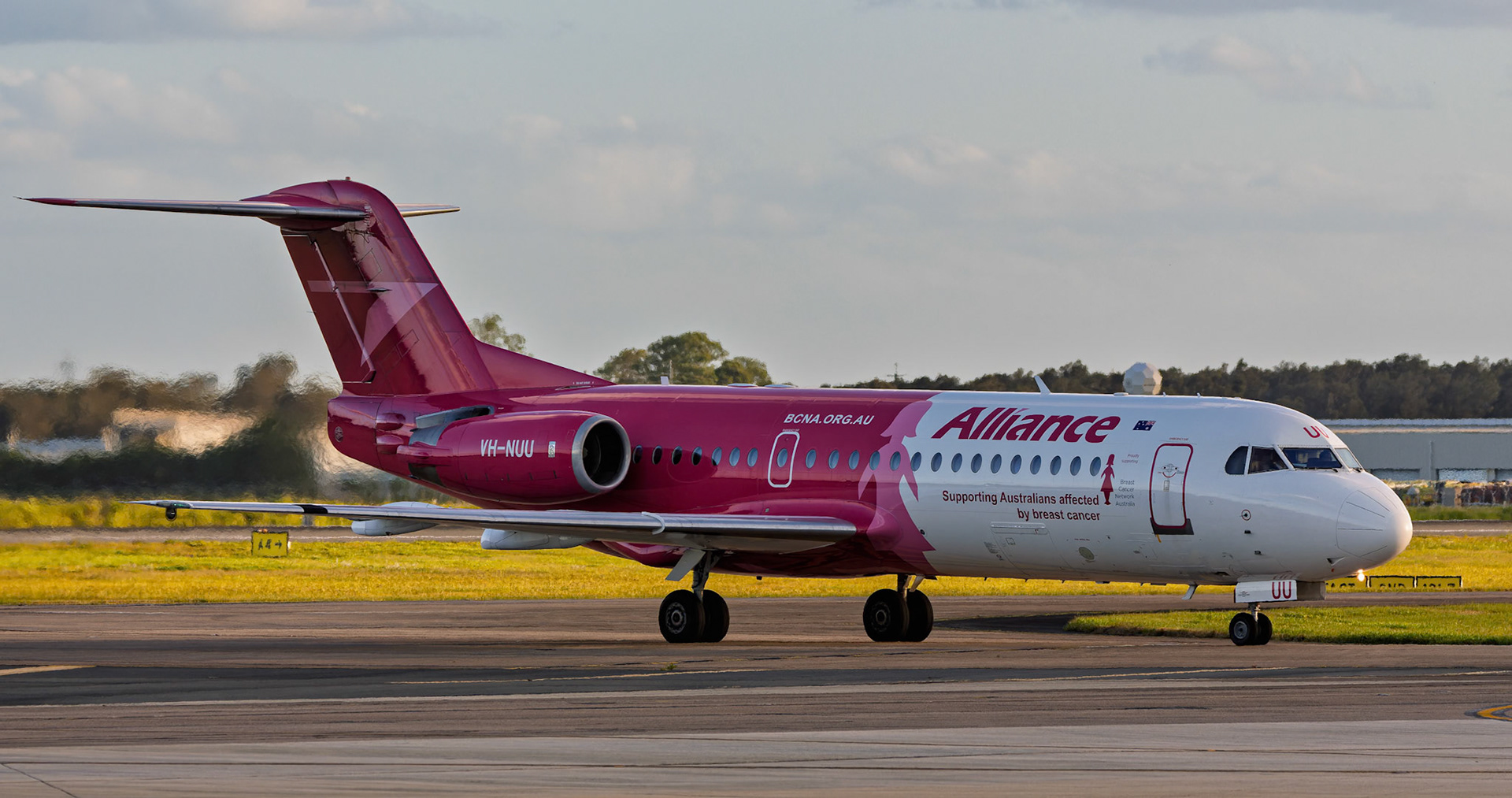 Alliance Airlines Fokker 70 (BCNA Livery) [VH-NUU] Departing to Moranbah at Brisbane International Airport, Australia