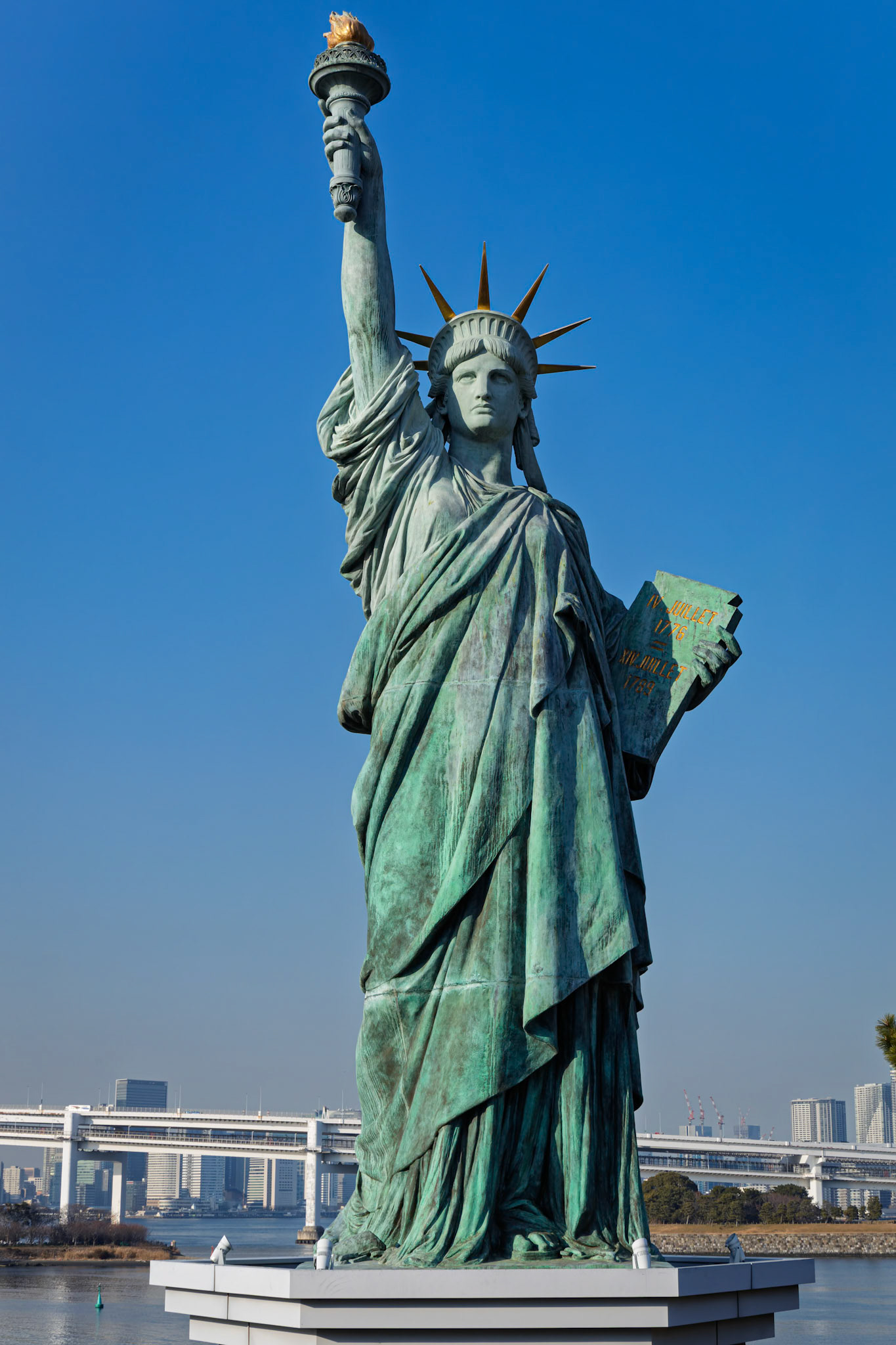 Statue of Liberty - Odaiba at Odaiba Seaside Park in Tokyo, Japan