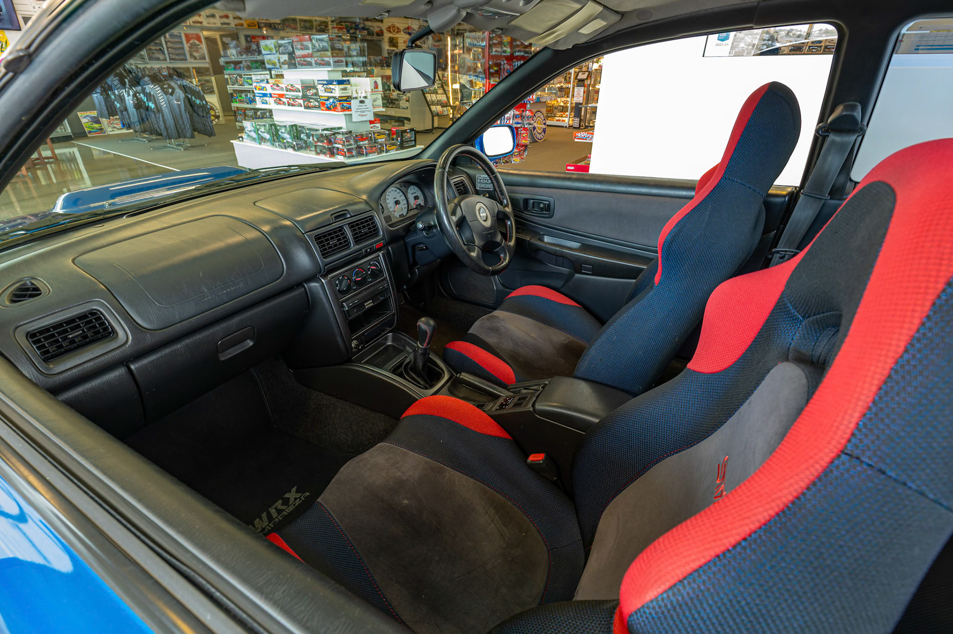 1999 Subaru WRX STi Version 5 Coupe at National Automobile Museum of Tasmania in the city of Launceston in Tasmania, Australia