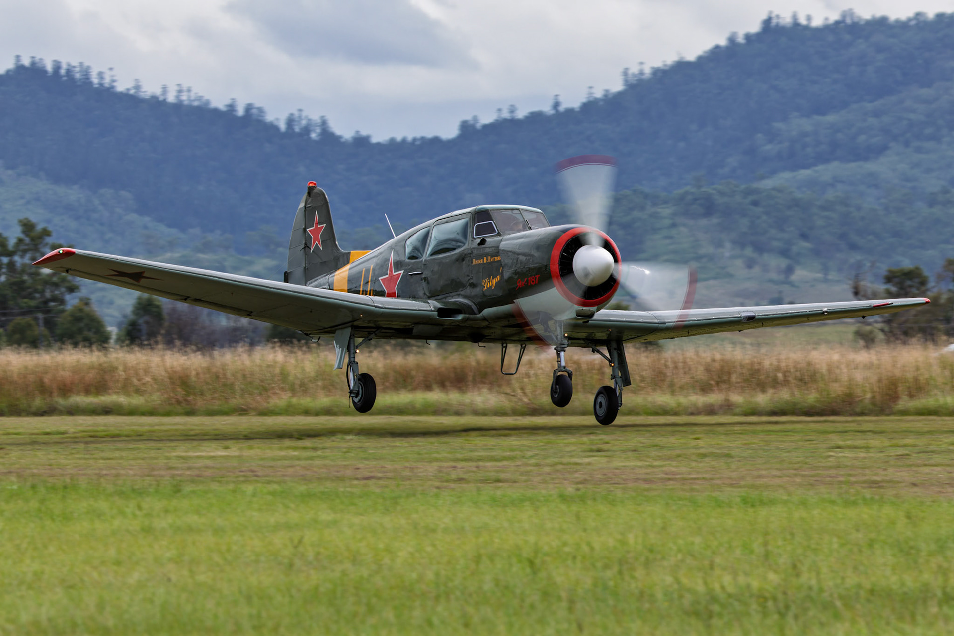 Yakovlev Yak-18T [VH-KGU] at the breakfast flyin at Watts Bridge Memorial Airfield in Cressbrook, Australia