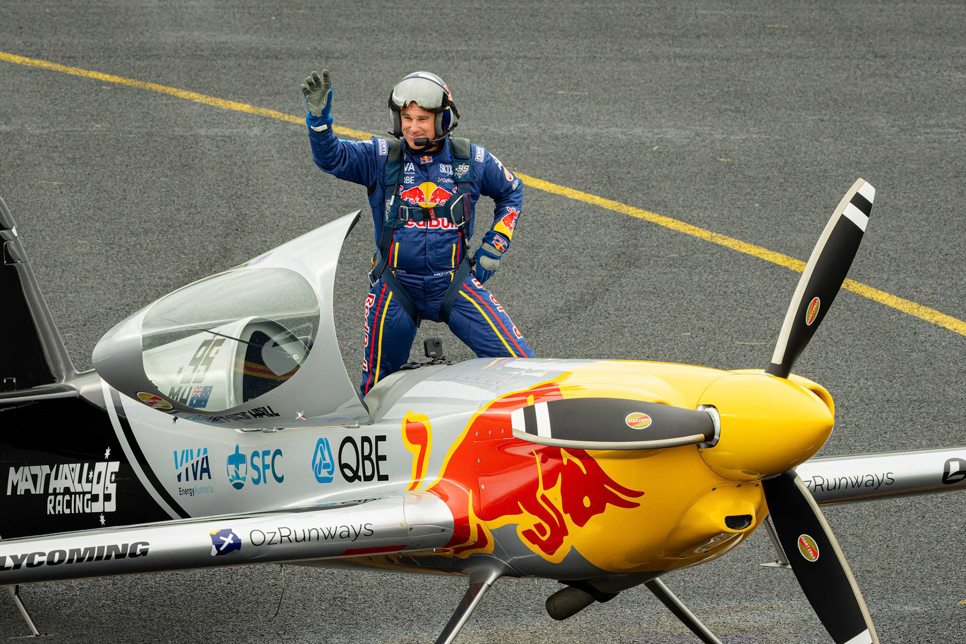 Matt Hall performing in the MXS-R on display at the Shellharbour Airport, during the Airshows Downunder Shellharbour, New South Wales, Australia.