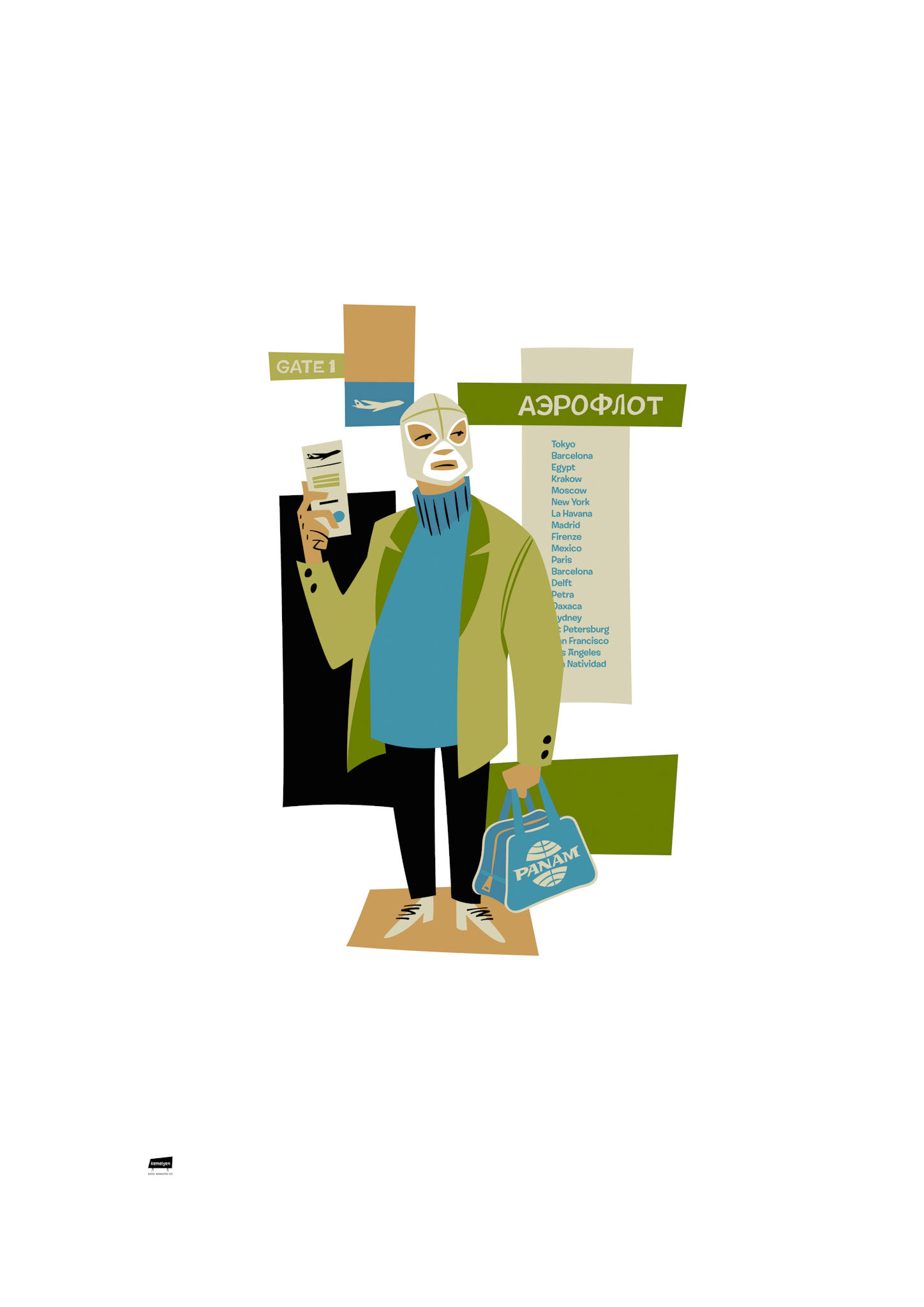 Kemelyen Art_El Santo meets Aeroflot