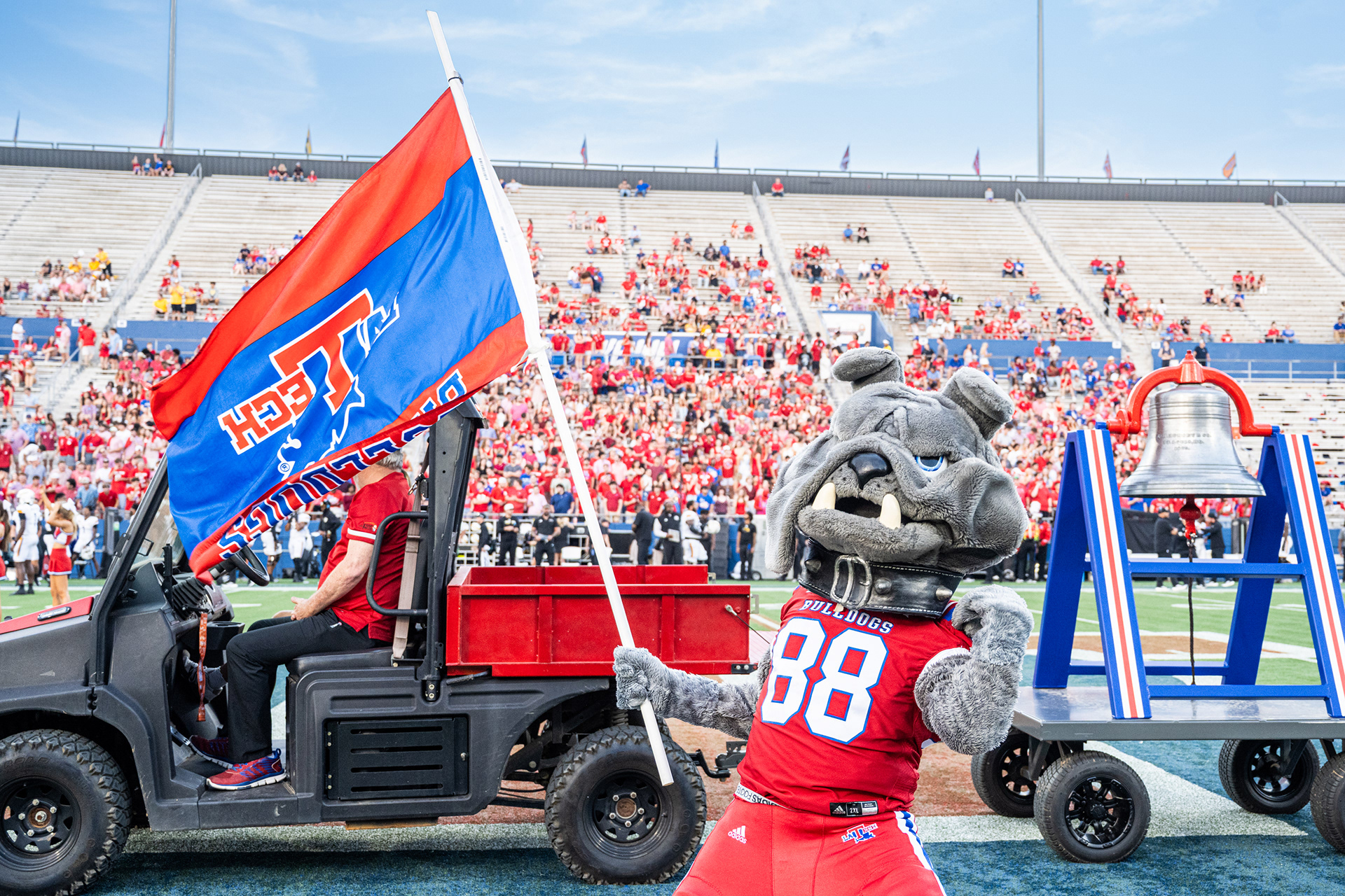 Louisiana Tech University: Champ at Football Game vs Southern Miss.