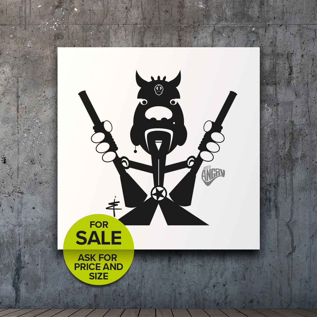 PUMP-GUN - Alu-Verbundplatte weiß / silber / Format ab 30 x 30cm