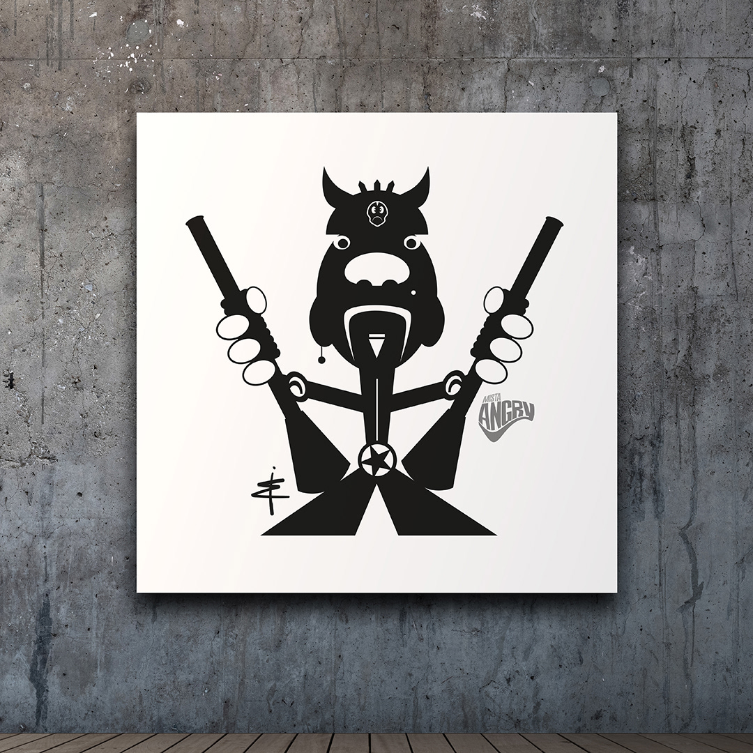 PUMP GUN I PRINT I 50 x 50cm auf Aludibond