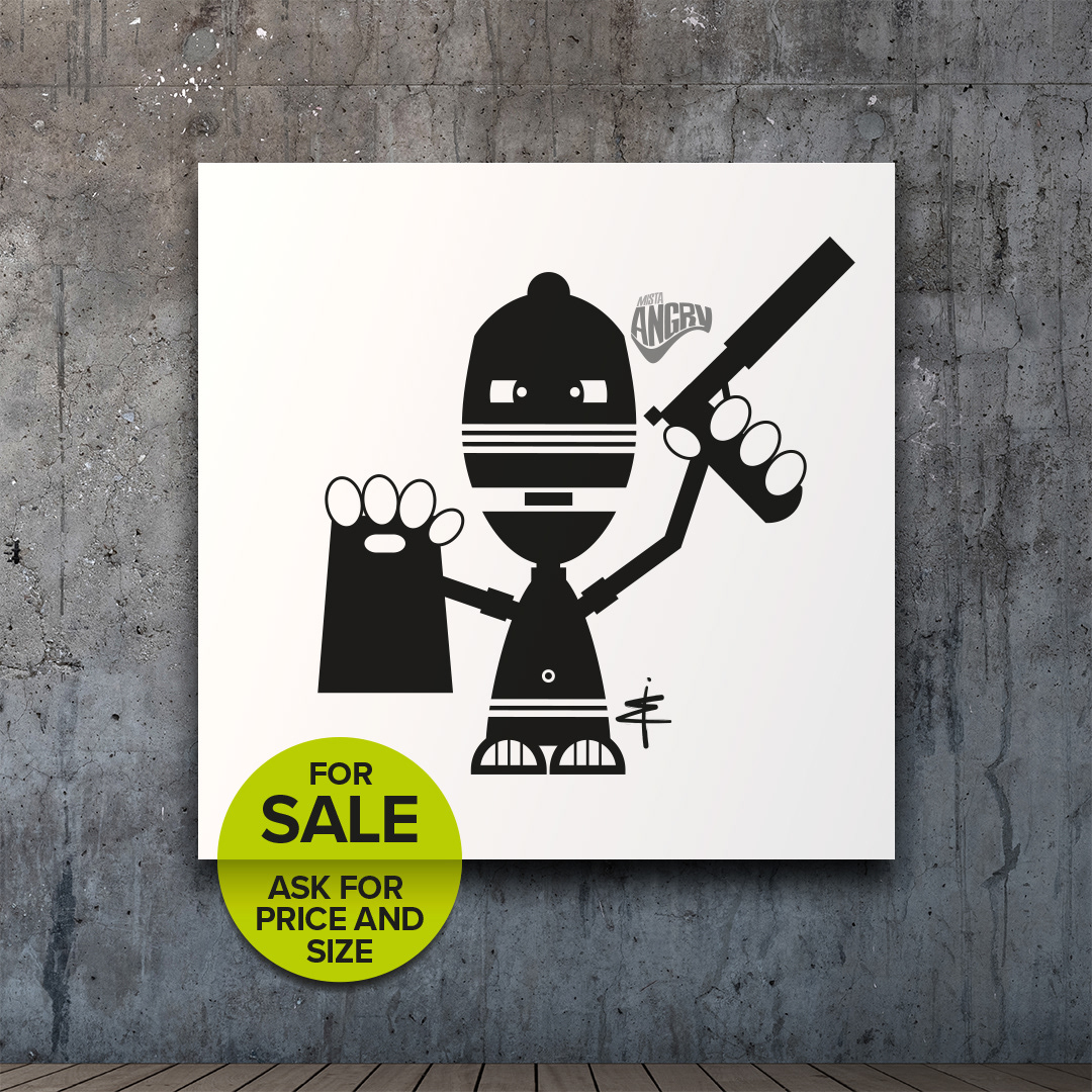 RÄUBER - Alu-Verbundplatte weiß / silber / Format ab 30 x 30cm