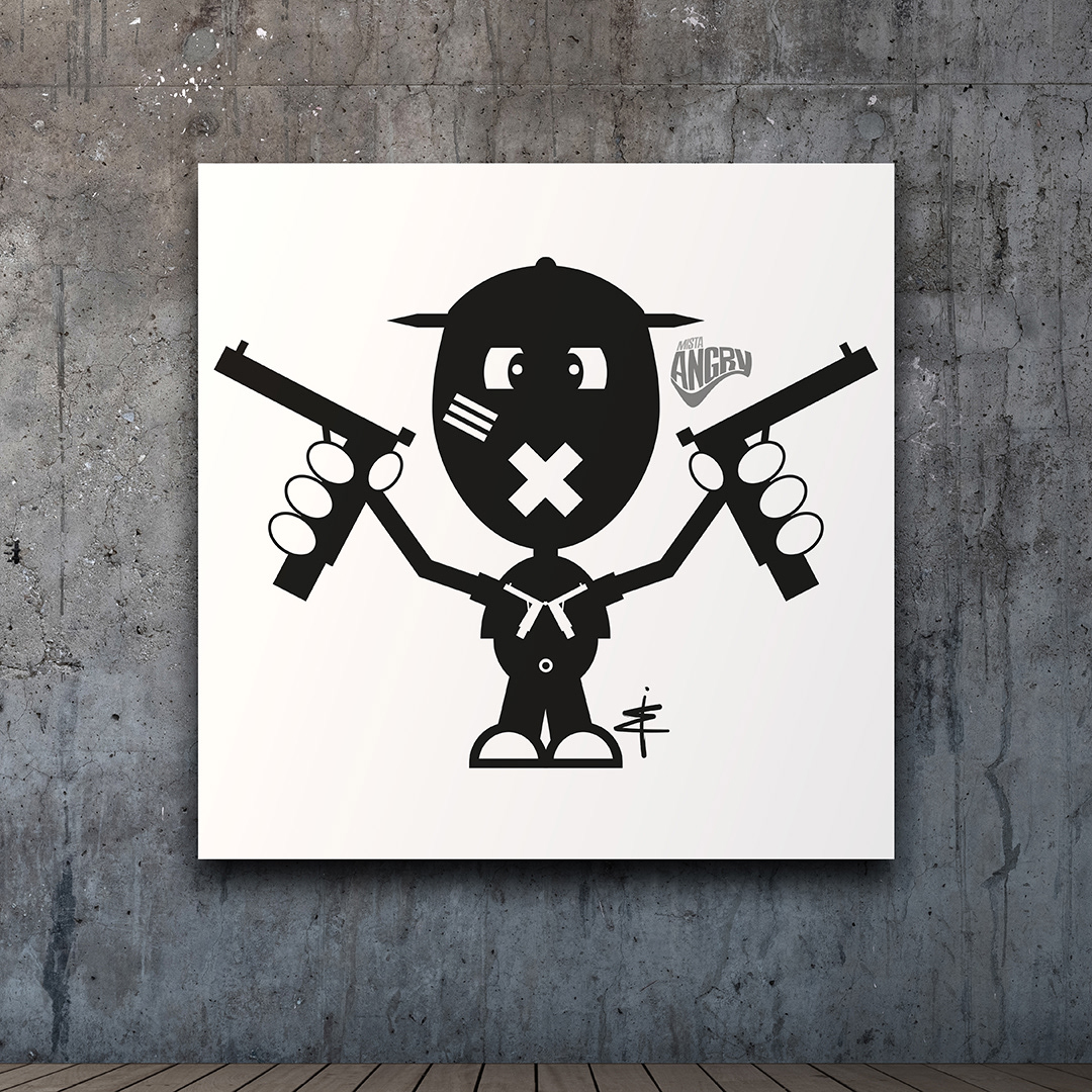 GUNS I PRINT I 50 x 50cm auf Aludibond