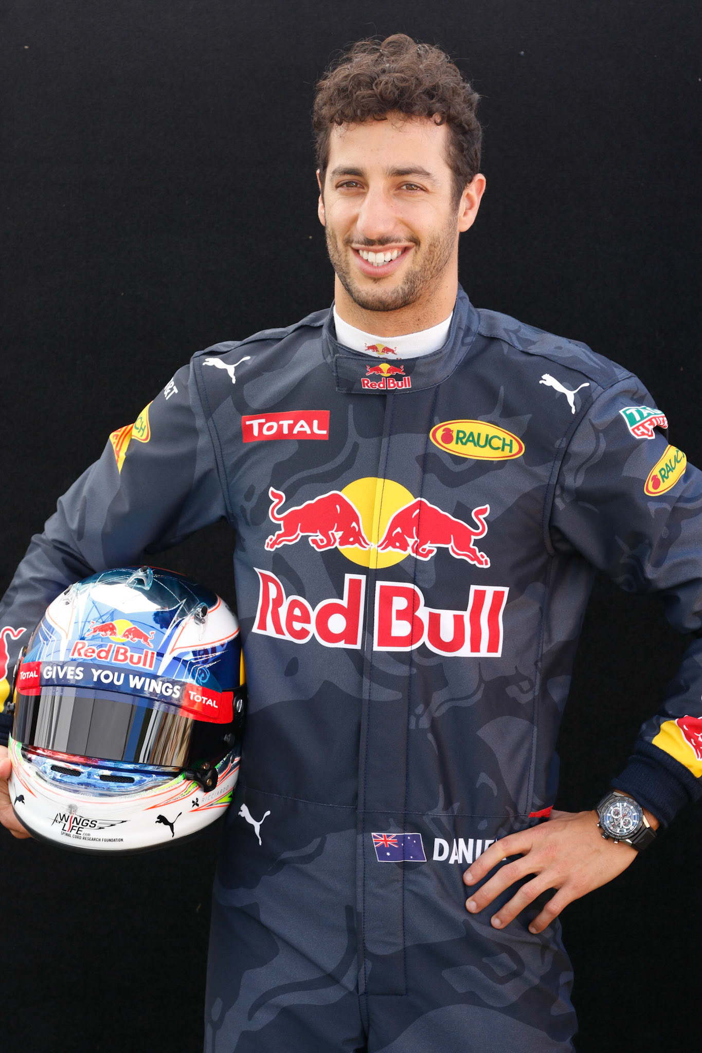 Red Bull Racing driver Daniel Ricciardo (3) of Australia posing for his official drivers photograph during the first round of the Formula 1 2016 World Championship at Albert Park, Melbourne, Australia.
