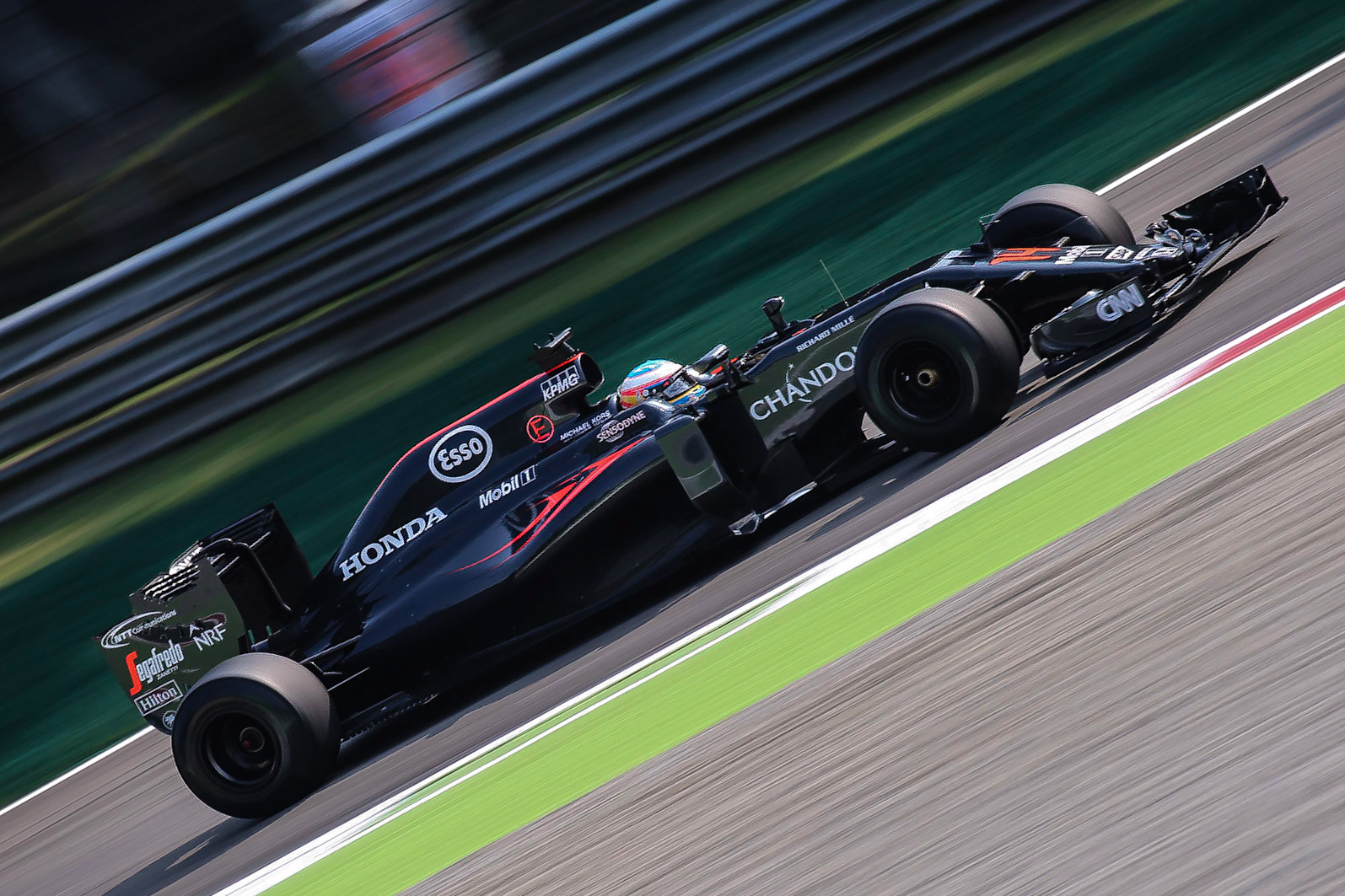 Fernando Alonso  driving at Monza during the Italian Grand Prix. September 2nd - 4th, 2016. All images copyright George Darwent (me@georgedarwent.com.au)