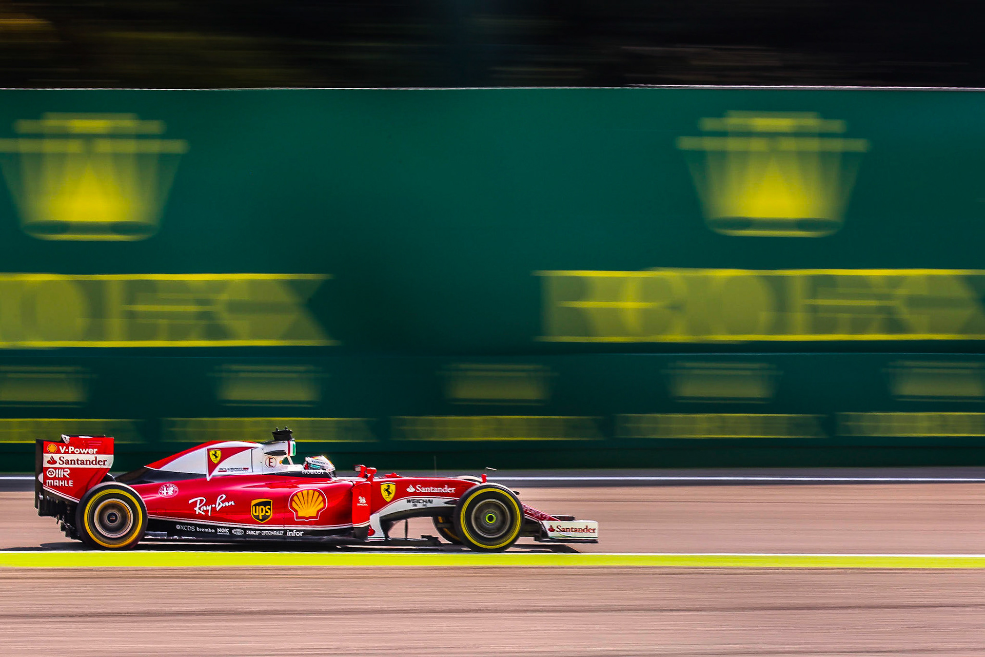 German driver Sebastian Vettel driving at Monza during the Italian Grand Prix. September 2nd - 4th, 2016. All images copyright George Darwent (me@georgedarwent.com.au)