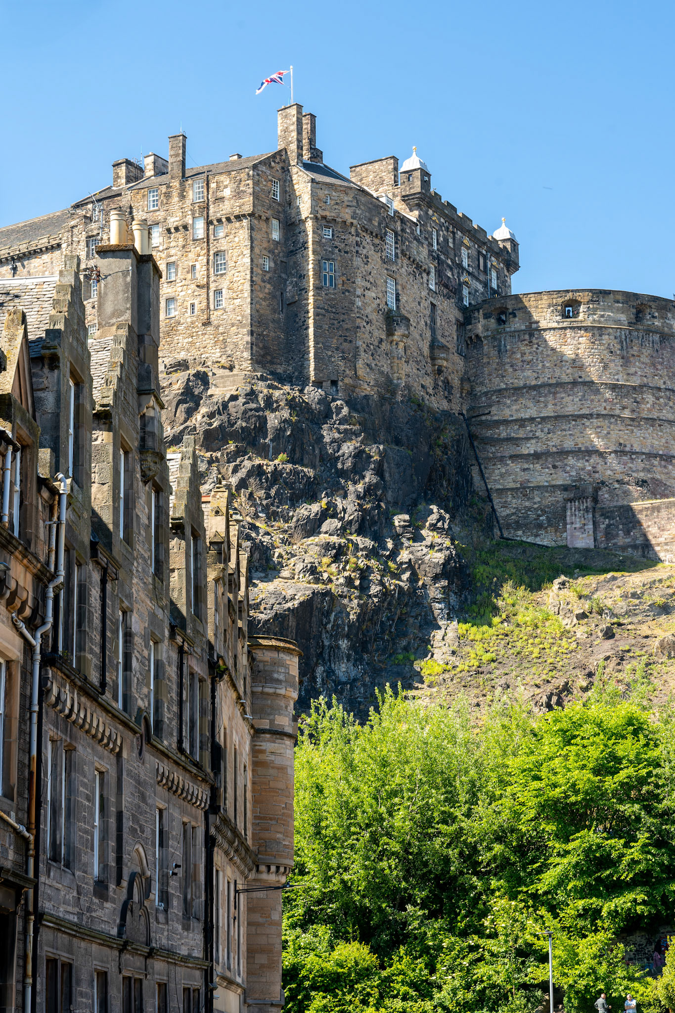 Edinburgh Castle and the homes below