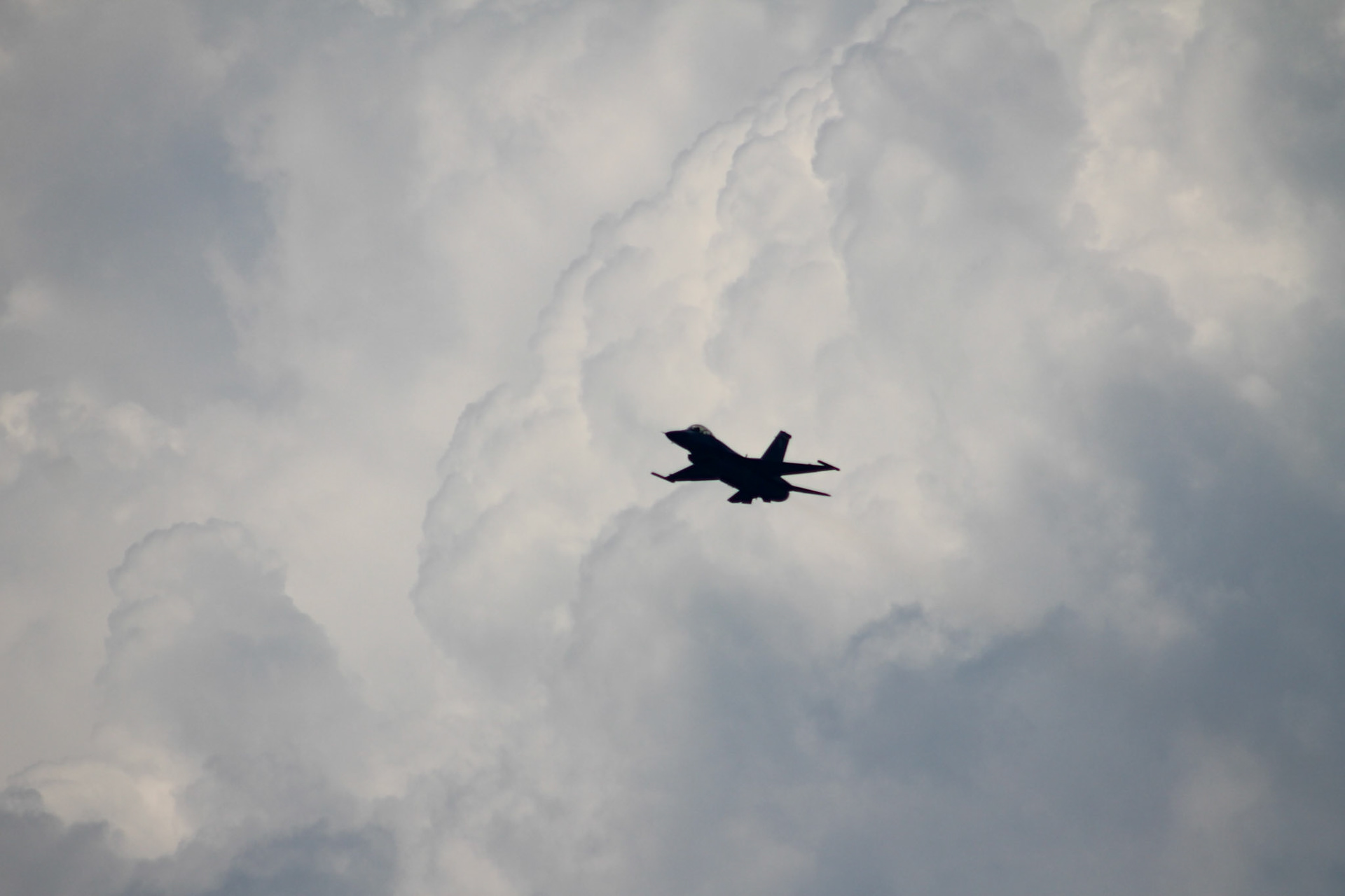 Fighter Jet in the clouds