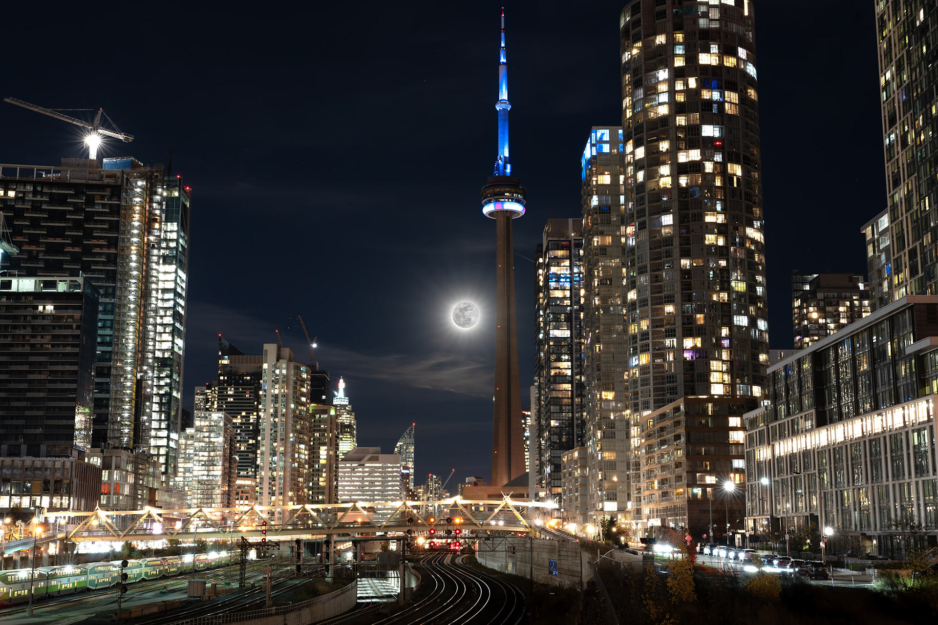 Toronto Under a Full Moon