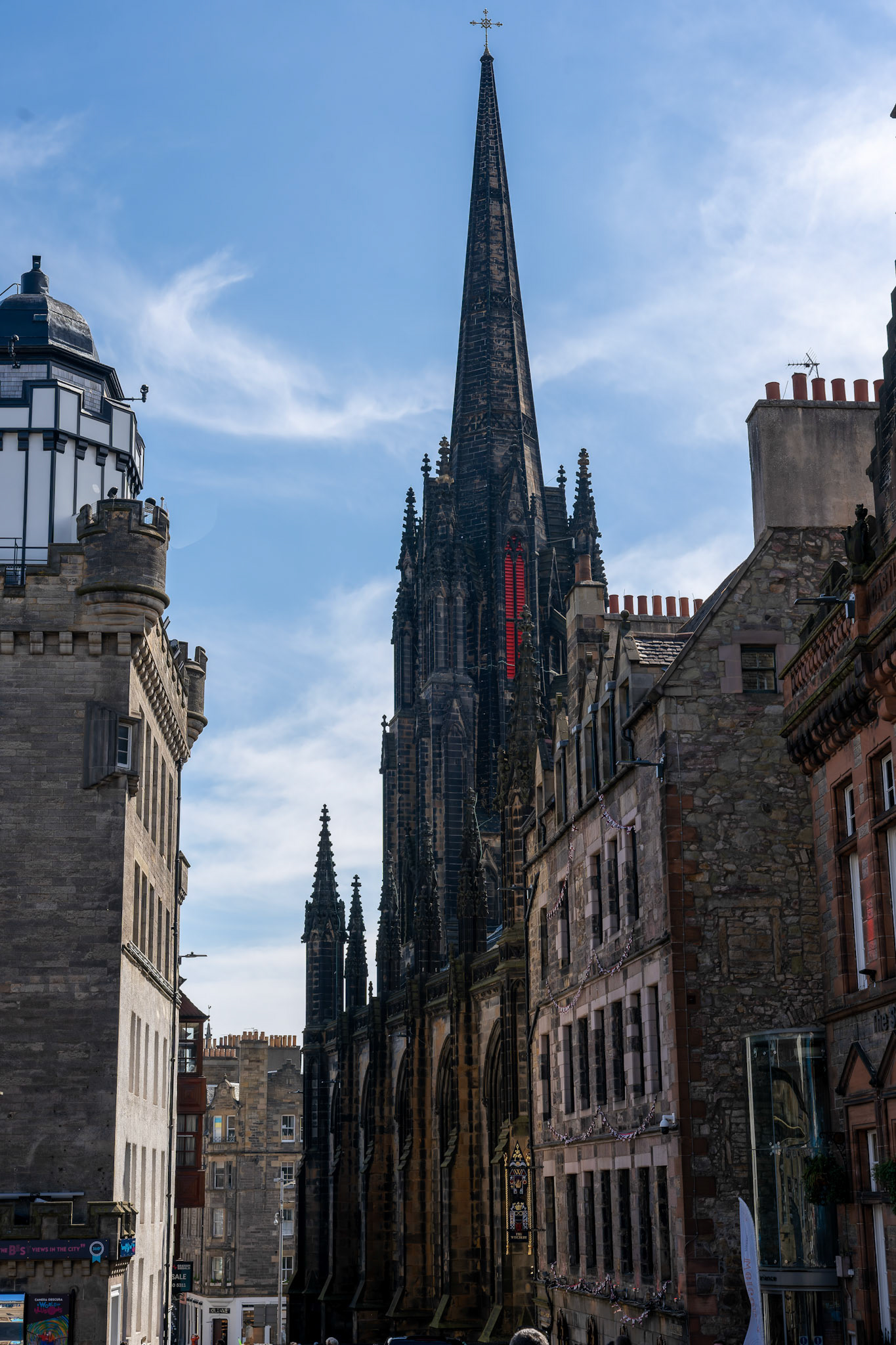 Looking down the Royal Mile
