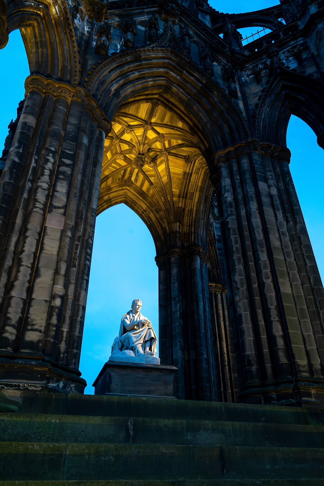 Scott Monument at Sunset