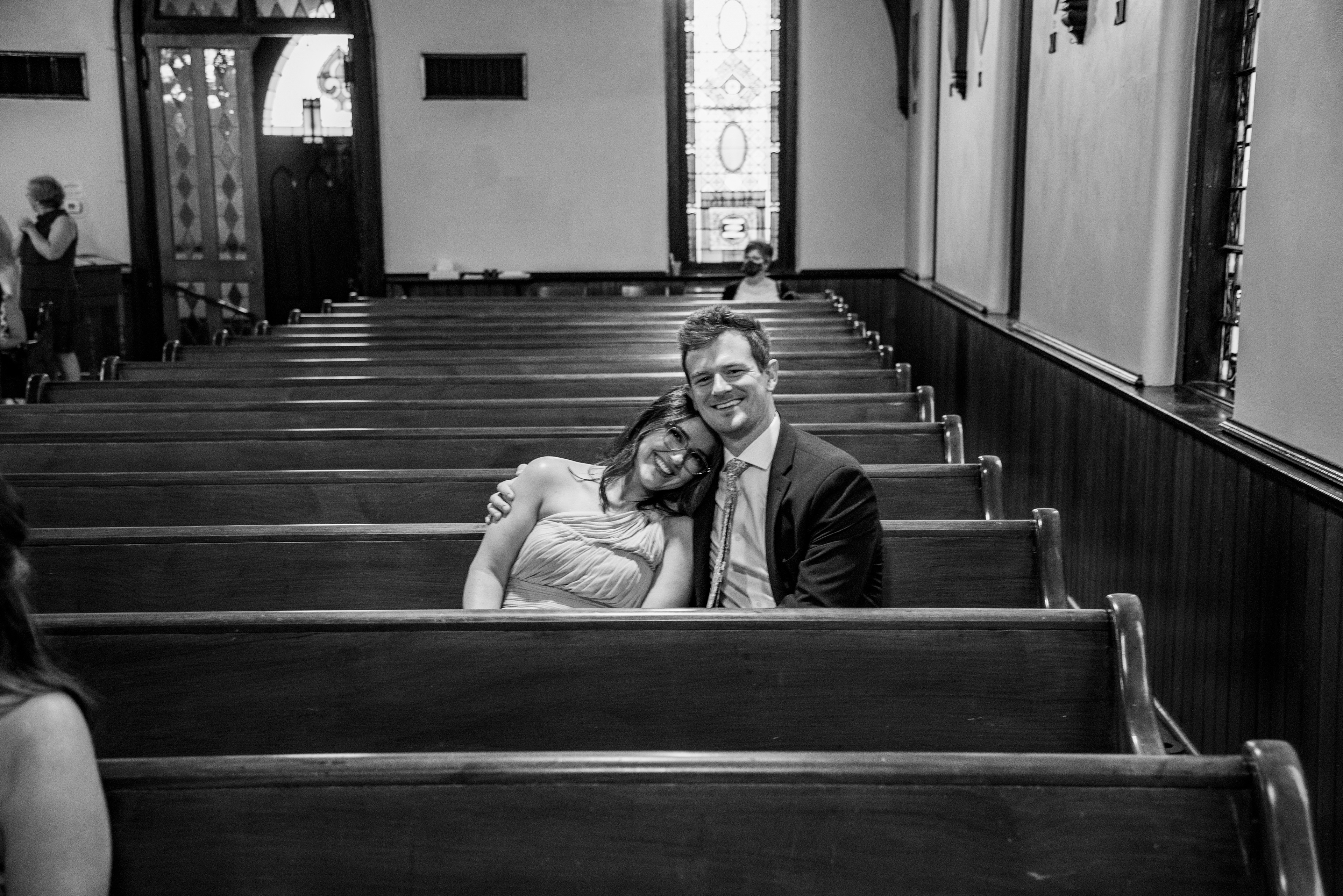 Loving Black and White Candid Photograph by Wedding Photographer Davron Bowman - Versailles, Ky