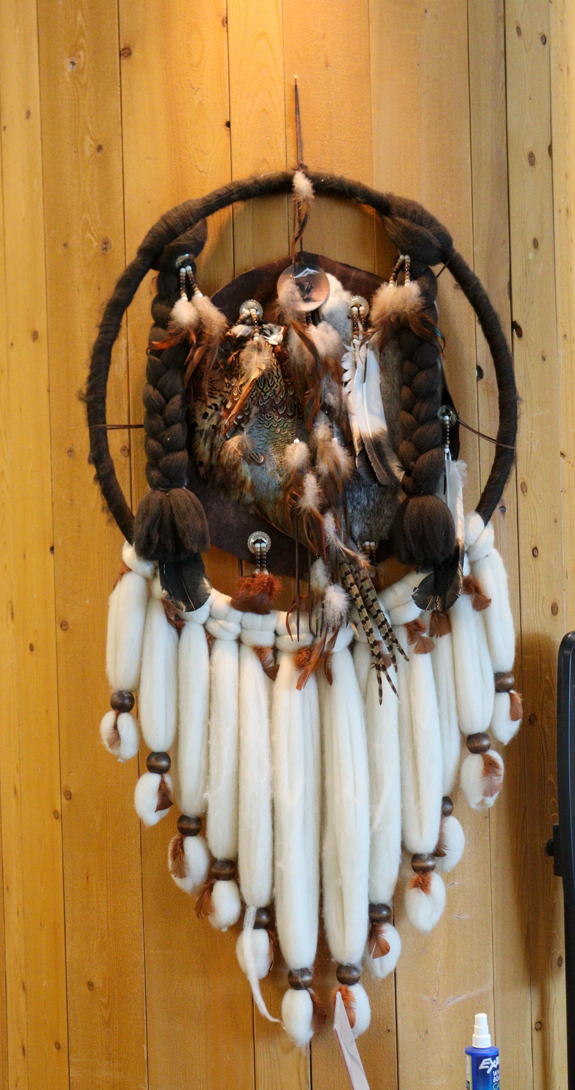 This photo was shot on Marc. 7,2024 at Natoysopoyiis, SAIT, Calgary. The main purpose of dream catchers is to protect sleepers, especially children, from bad dreams, nightmares and evil spirits. 
