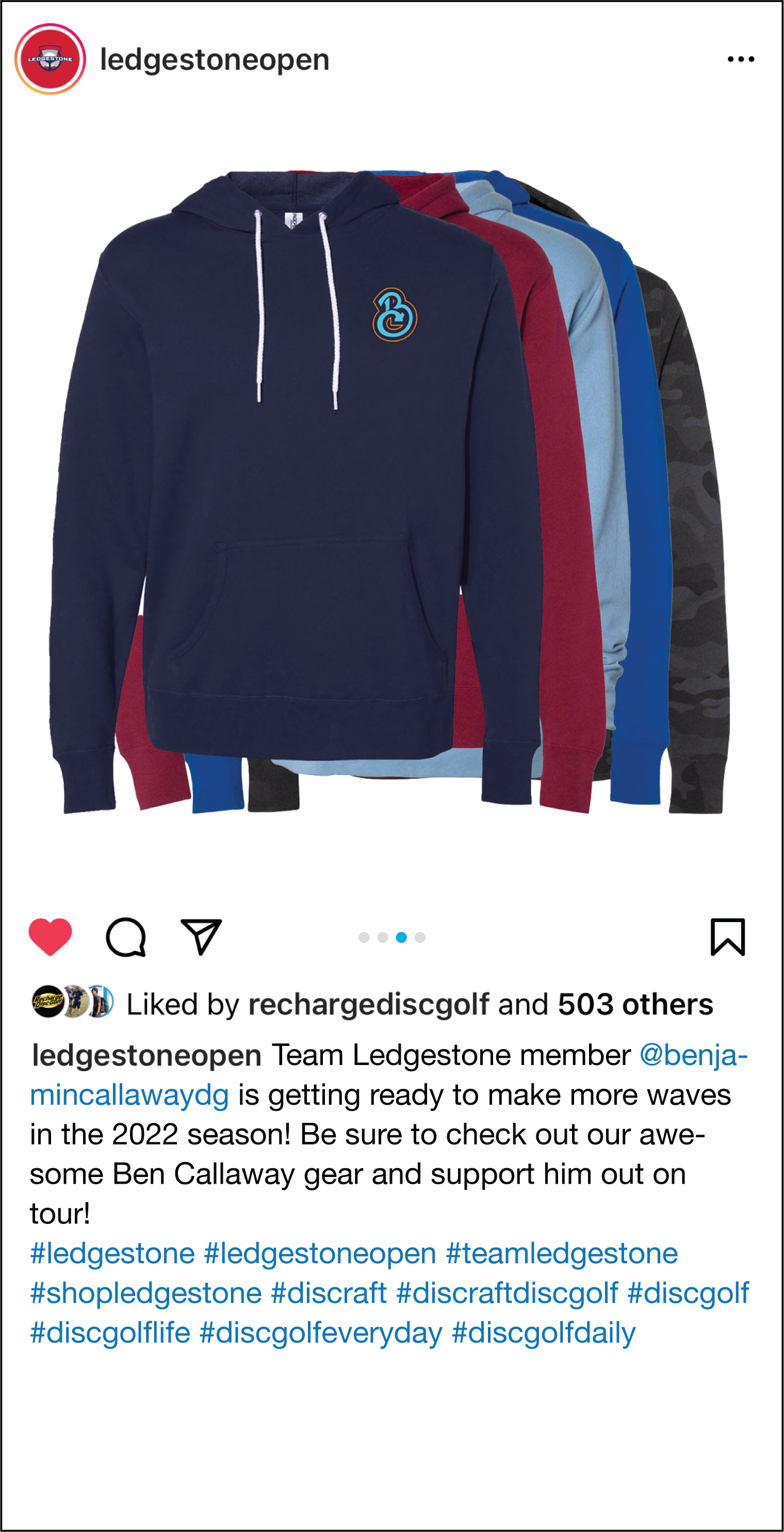 Ben Callaway Sample Post IG Ledgestone