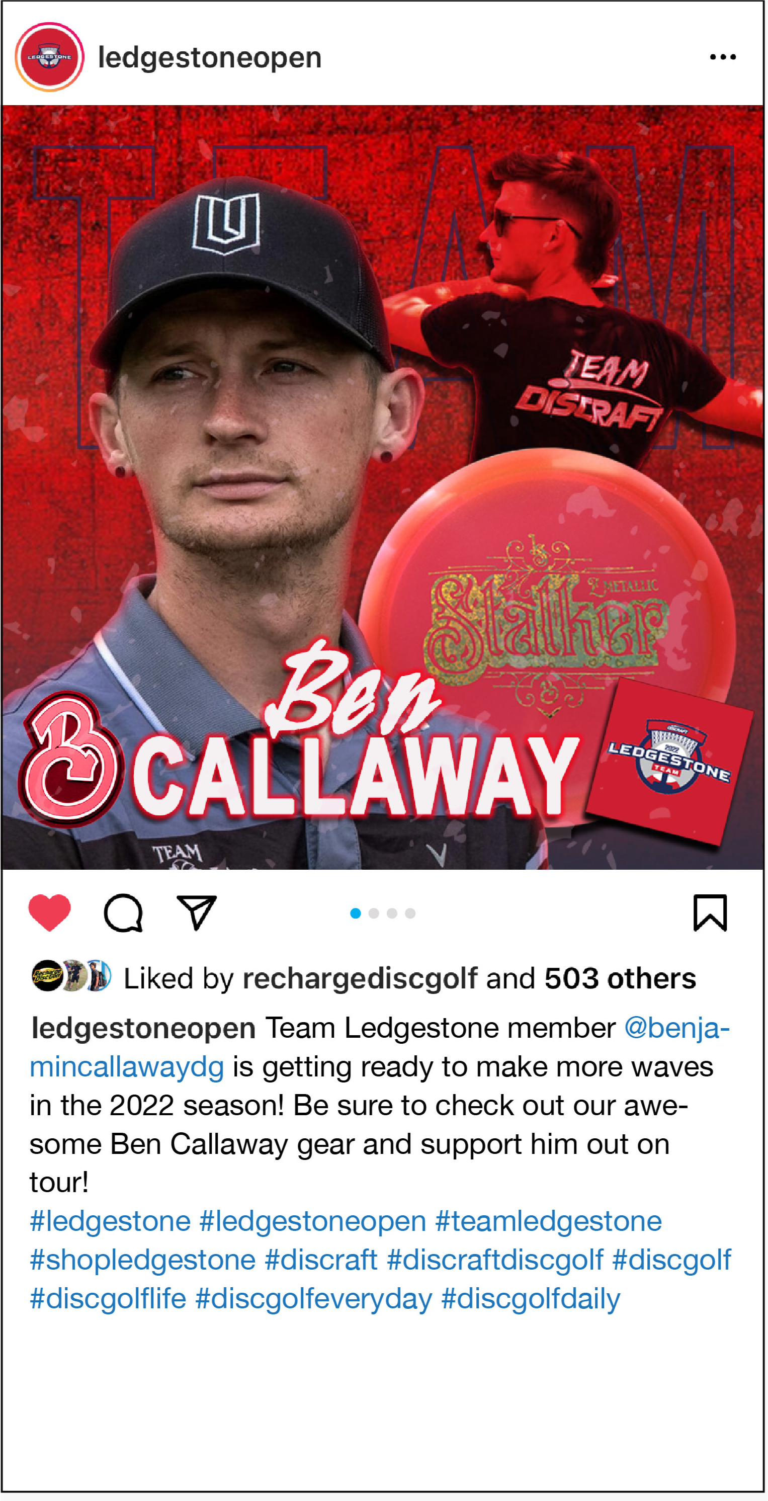 Ben Callaway Sample Post IG Ledgestone