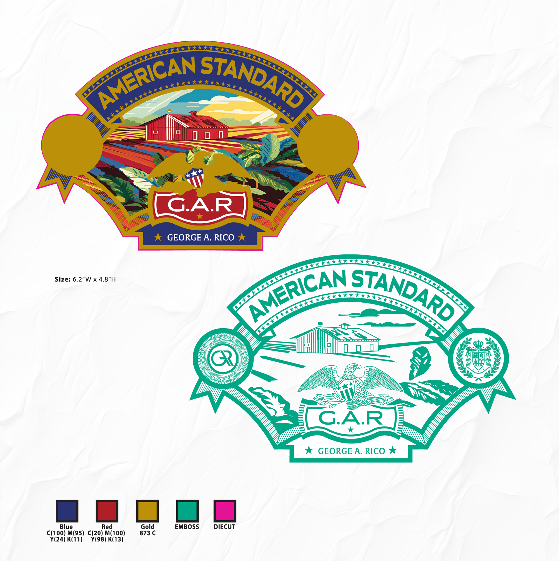 GAR American Standard Box Top Sticker