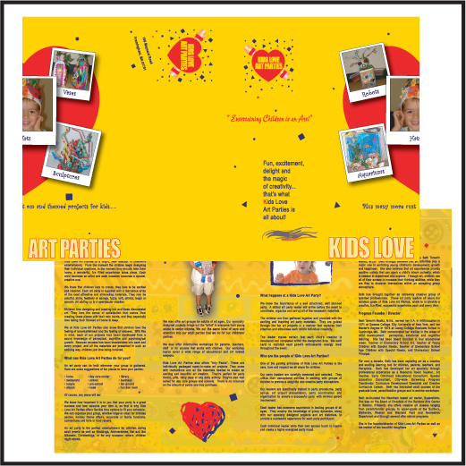 Kids Love Art Quad Fold Brochure