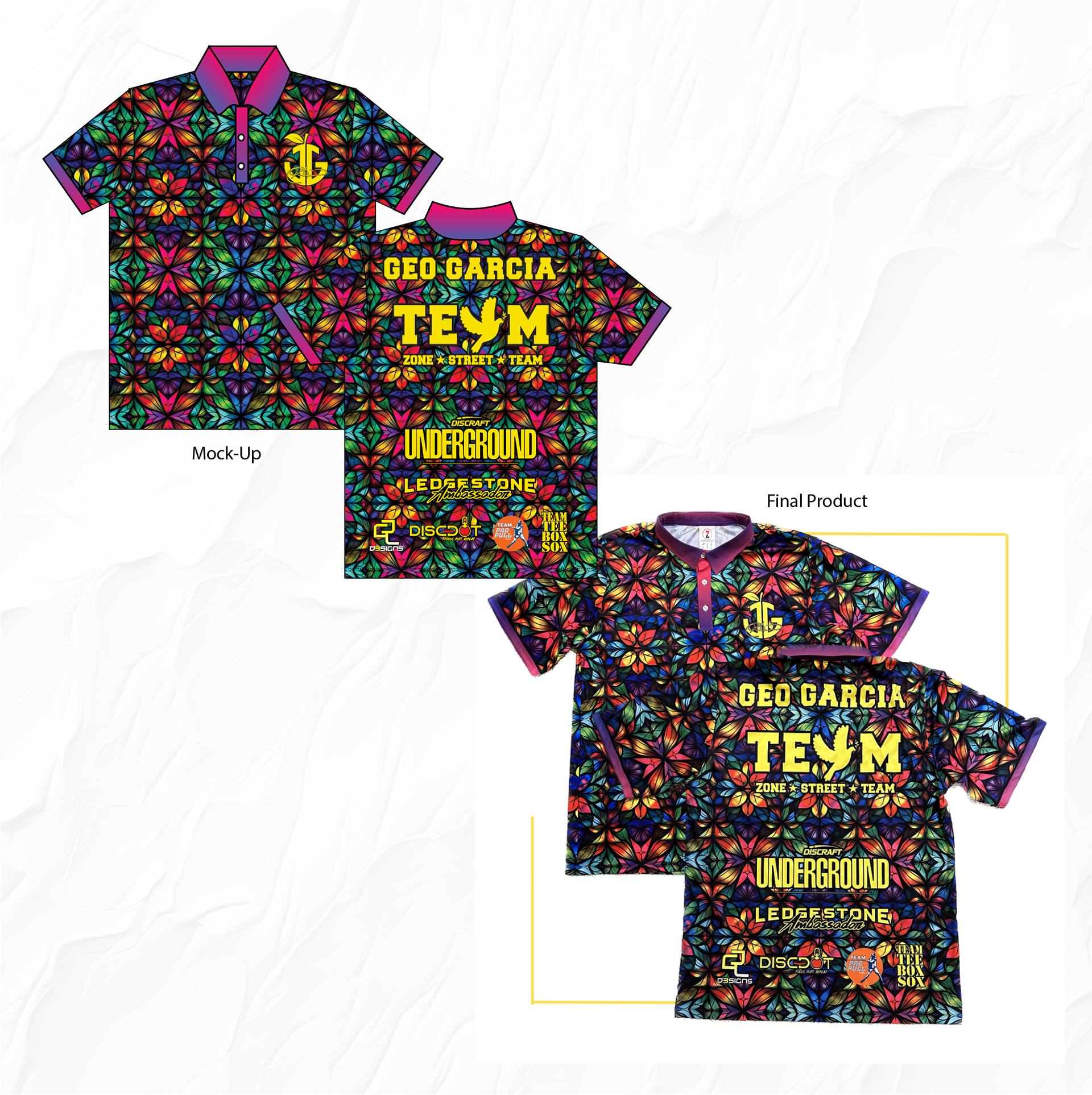 Zone Stained Glass Personal Polo Design