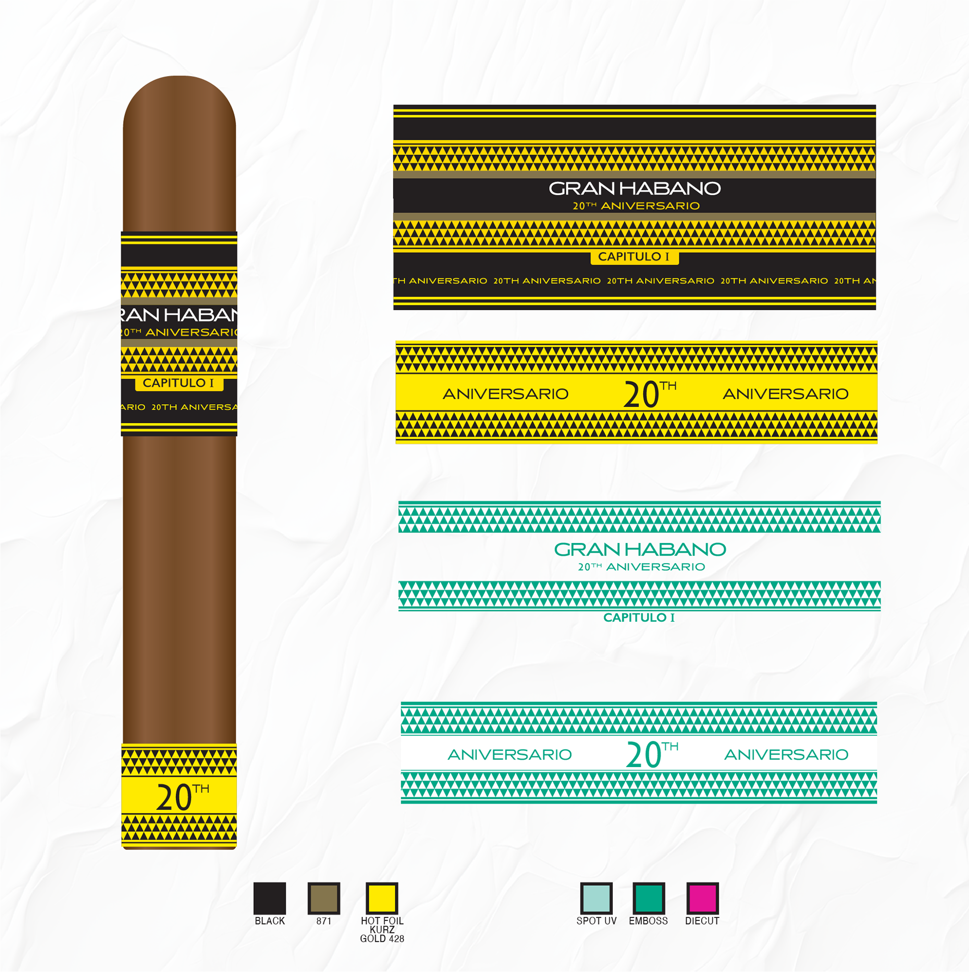 GH 20th Anniversary Cigar Band Design