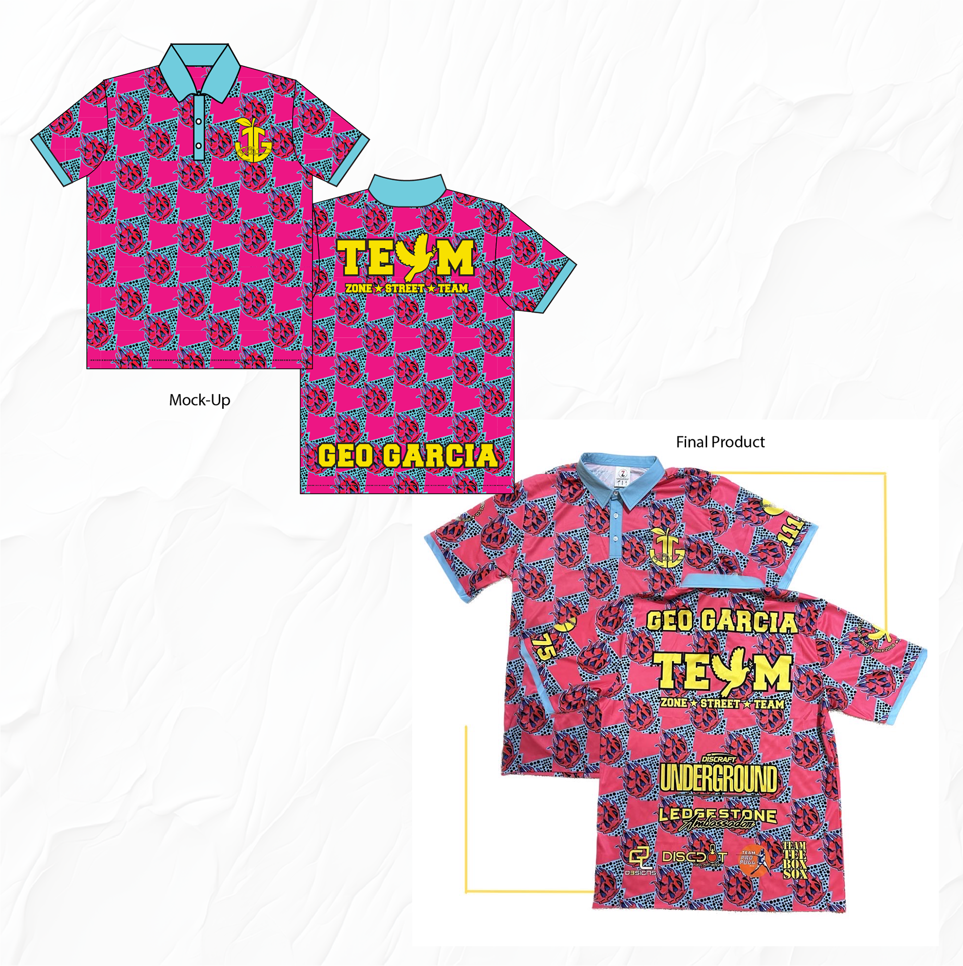 Zone Dragonfruit Personal Polo Design