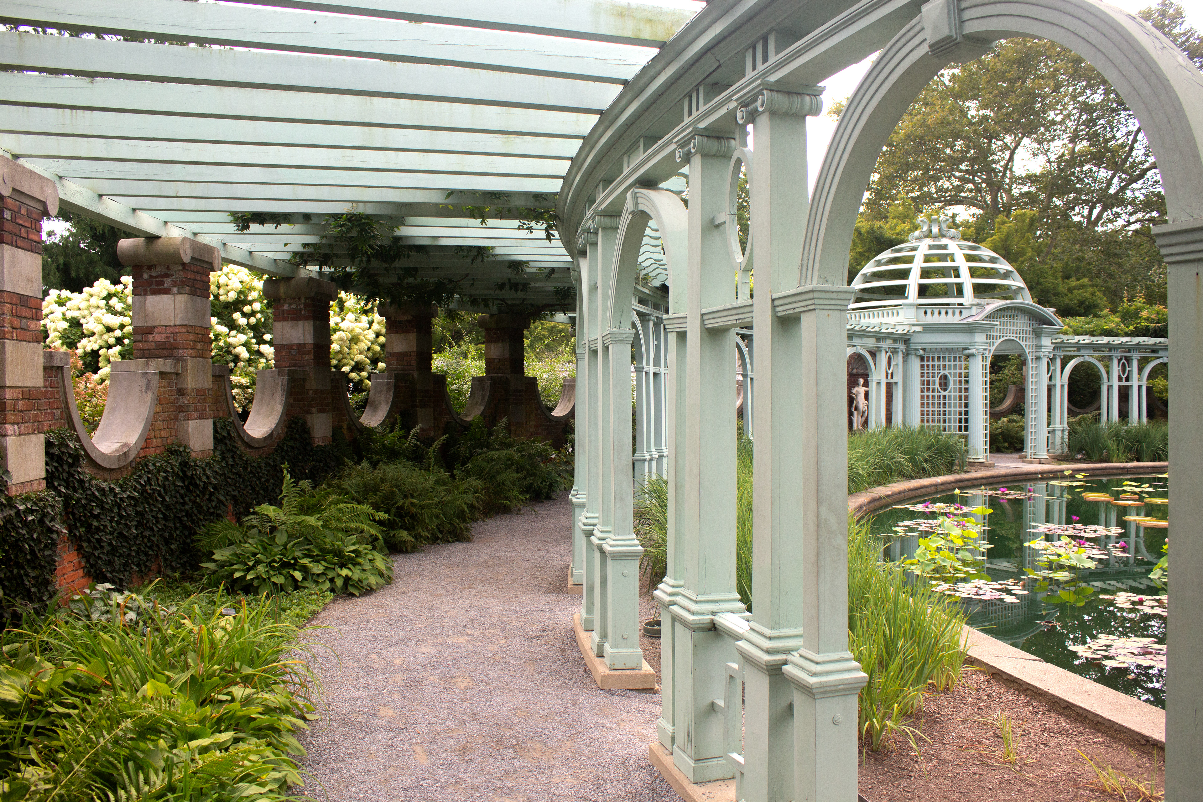 Point of view of the Walled Garden. Old Westbury, NY.
