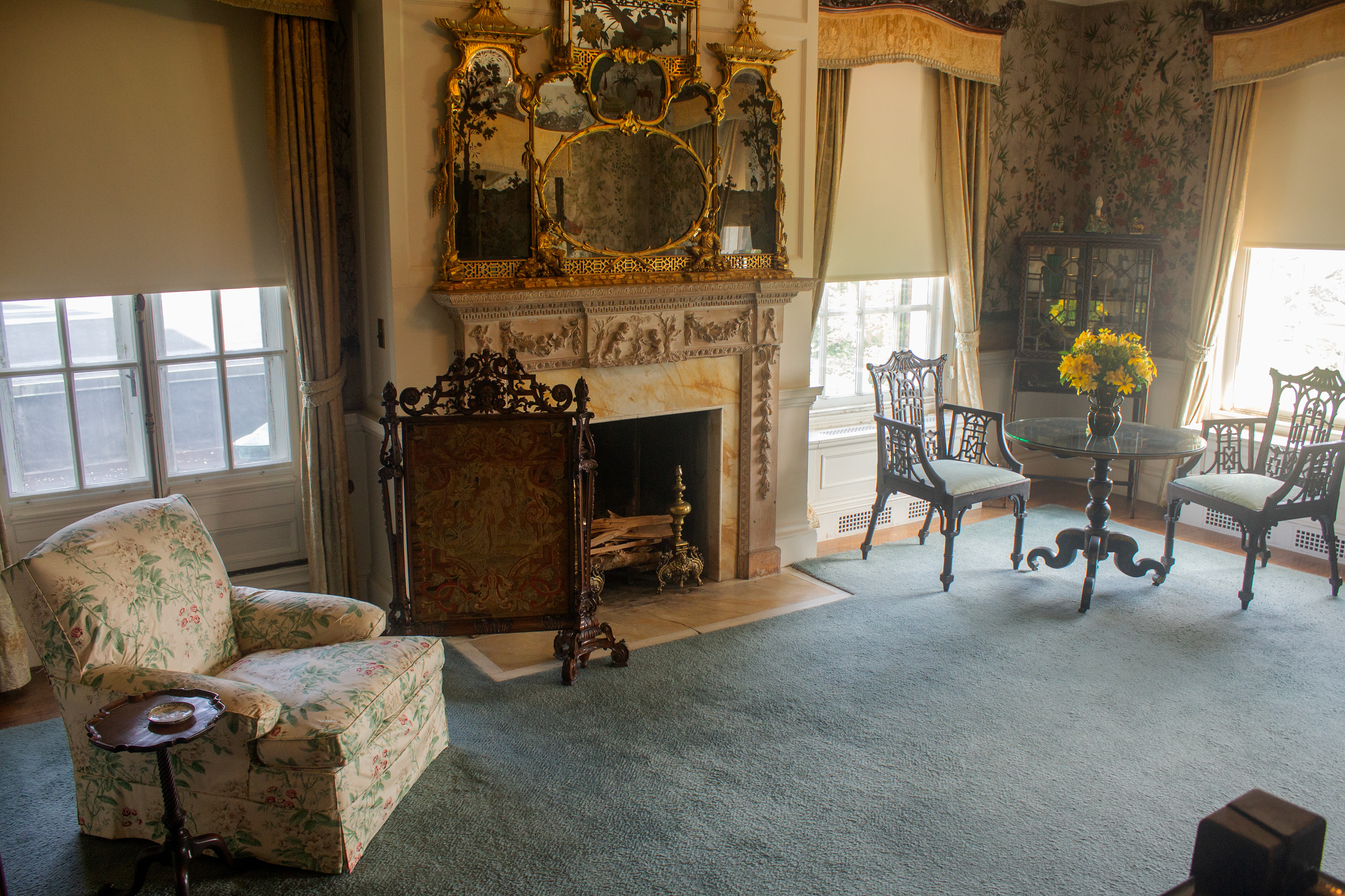 Chippendale Guest Room located on the second floor.Old Westbury, NY.