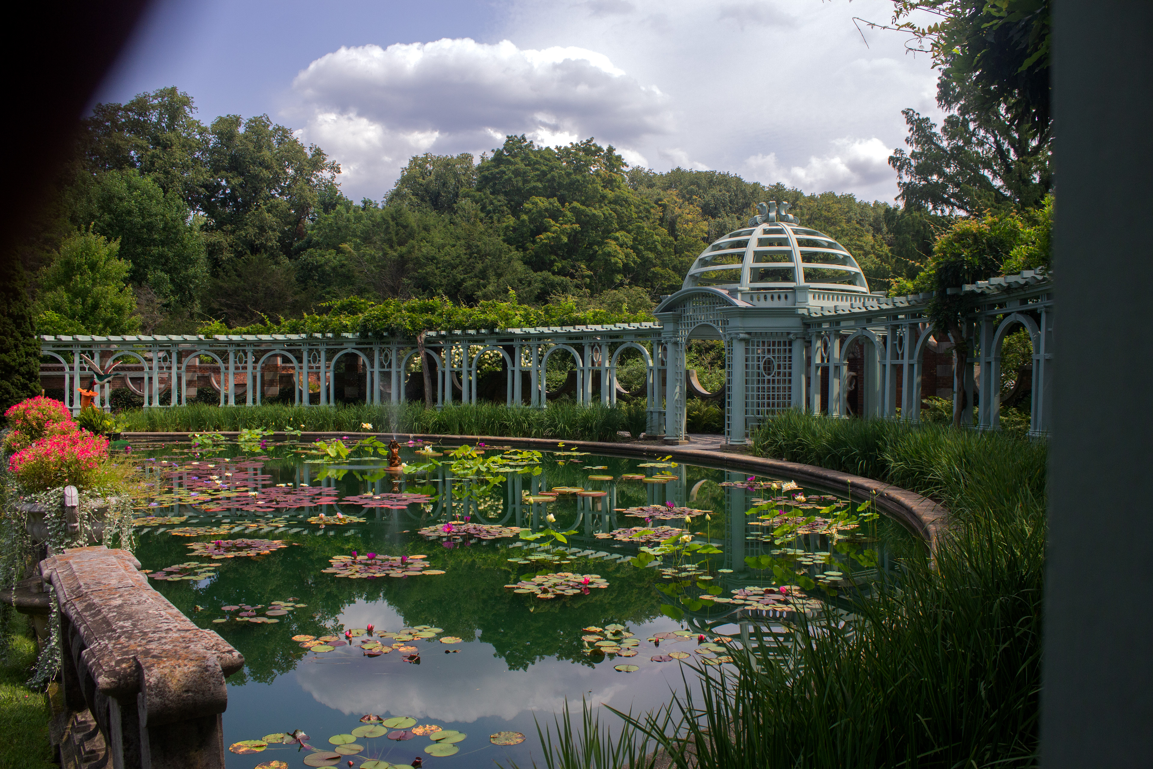 Beautiful view of the Walled Garden. Old Westbury, NY.