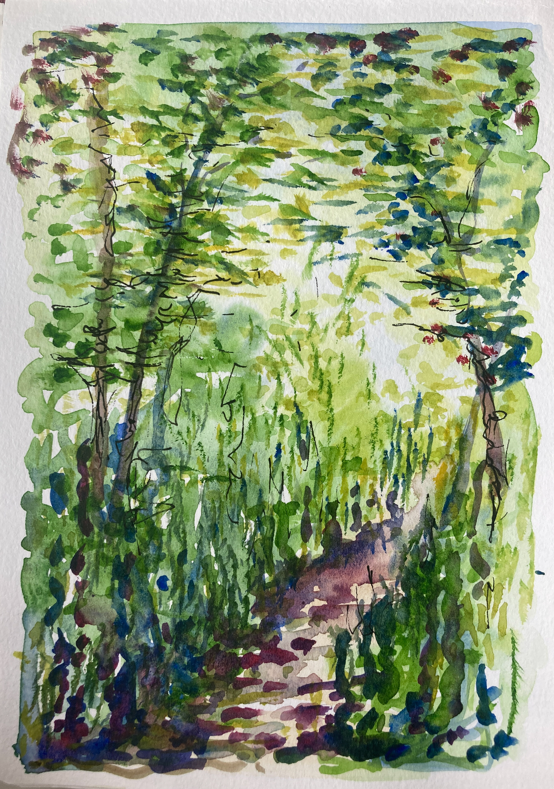 Along the Wey 2024 Watercolour sketch