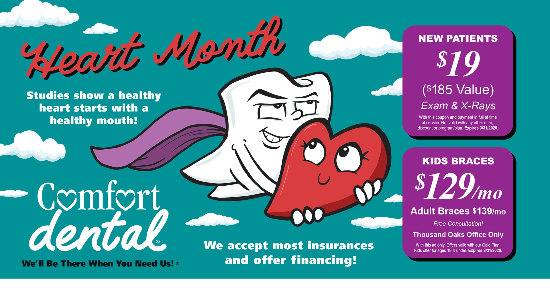 Comfort Dental Web Banner Design