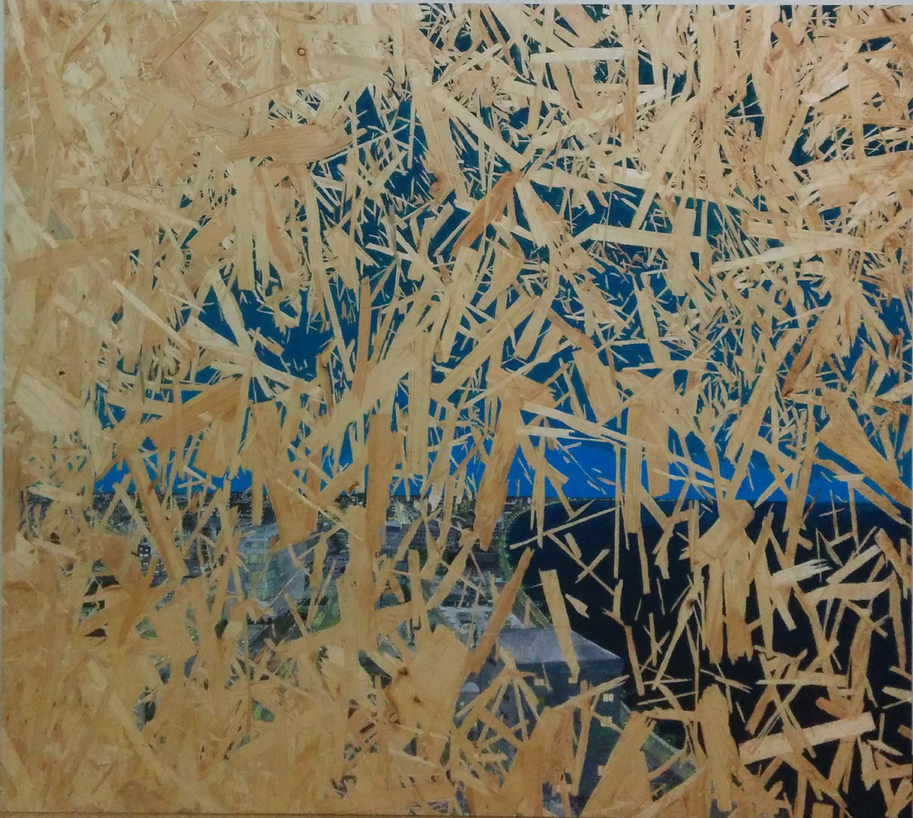 工業的配向性のある夜景(海岸線)   Oriented-scape(sealine-night)