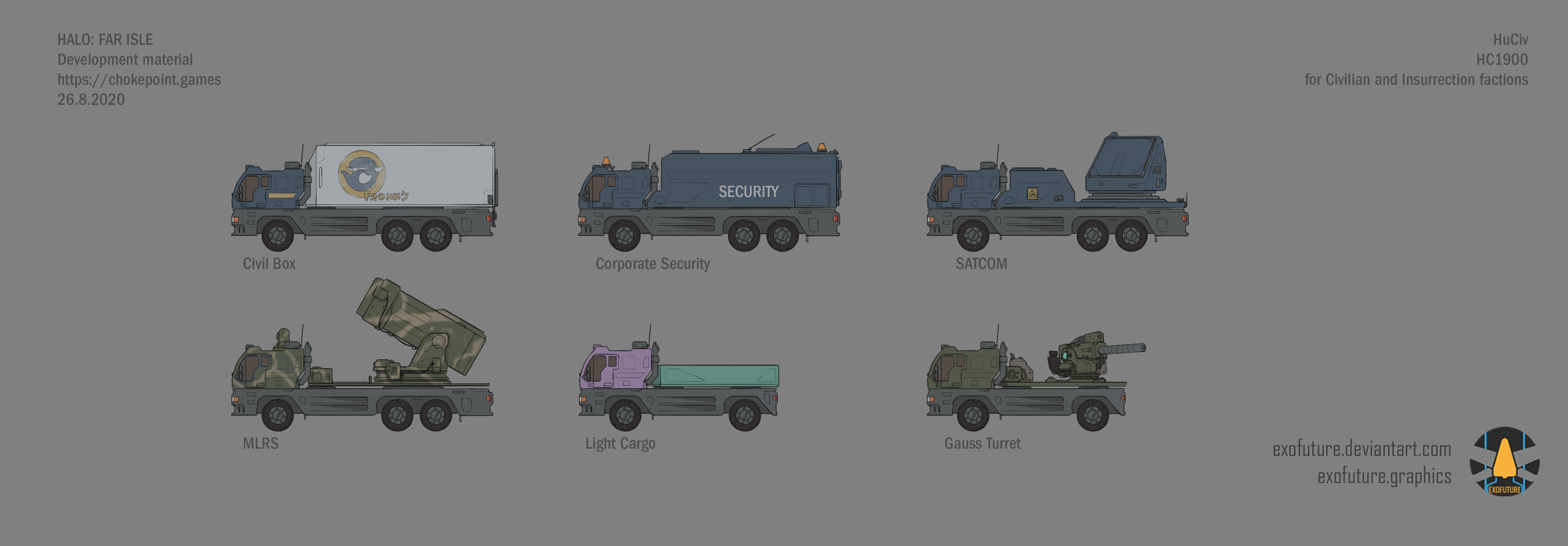 Insurrectionist/civilian trucks.