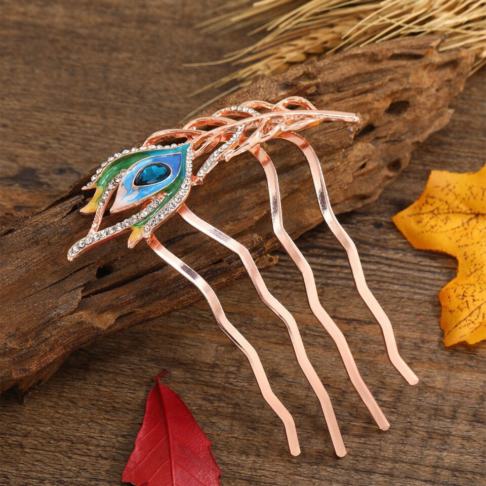 Enamel Painted Rose Gold Coloured Hair Pin
